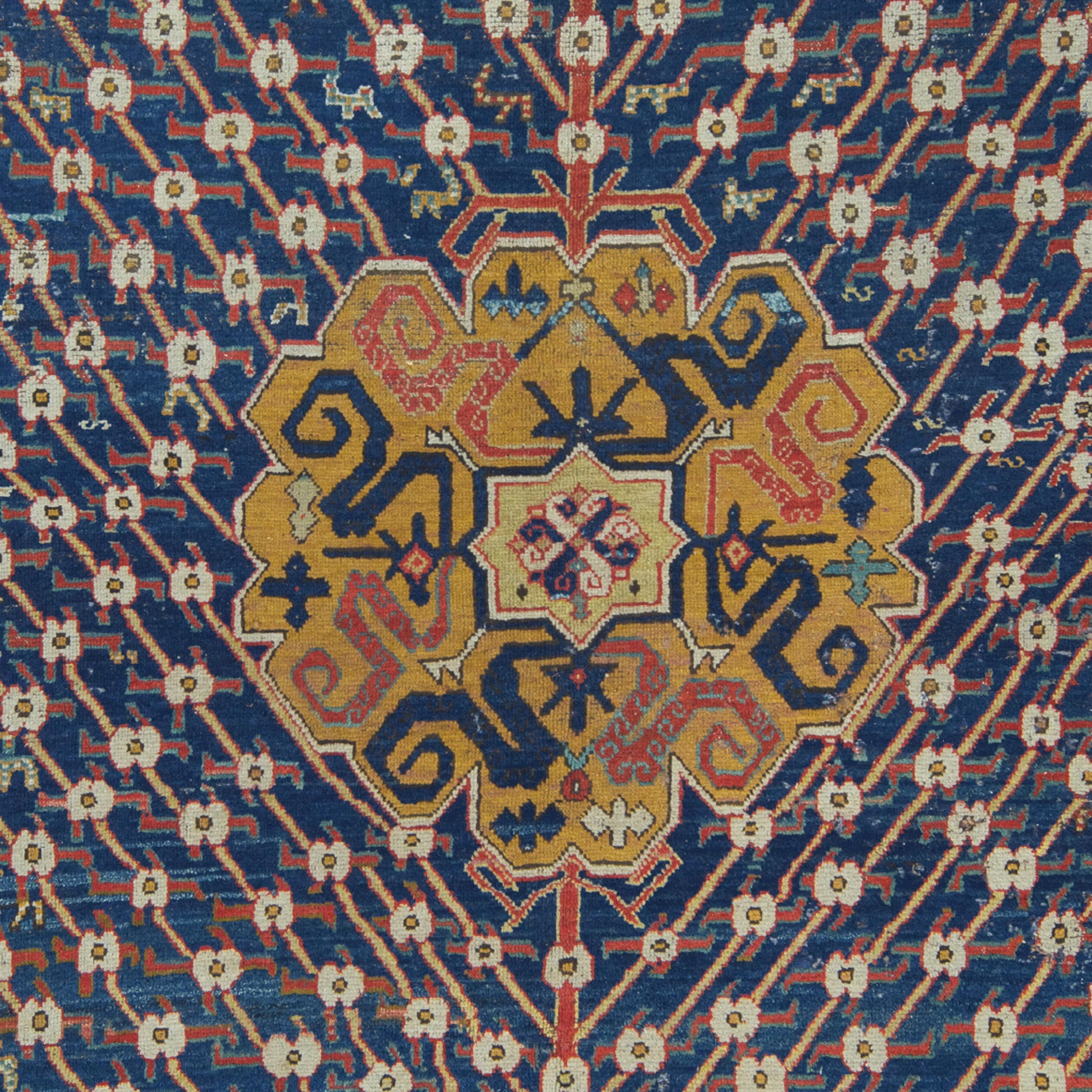 Early 19th Century Kazak Rug - Antique Caucasian Rug, Antique Rug In Good Condition For Sale In Sultanahmet, 34