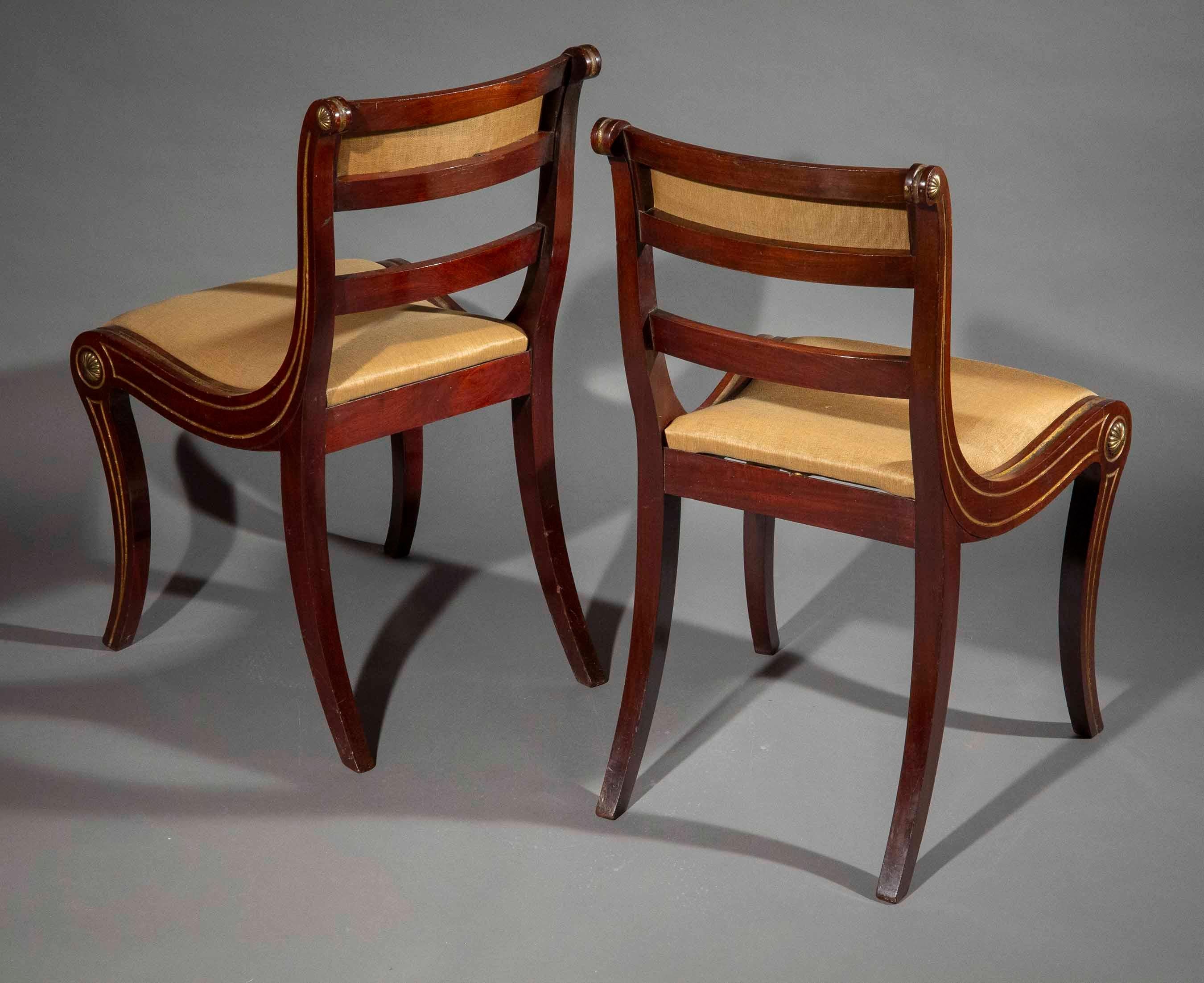 Klismos-Stühle des frühen 19. Jahrhunderts im Angebot 2