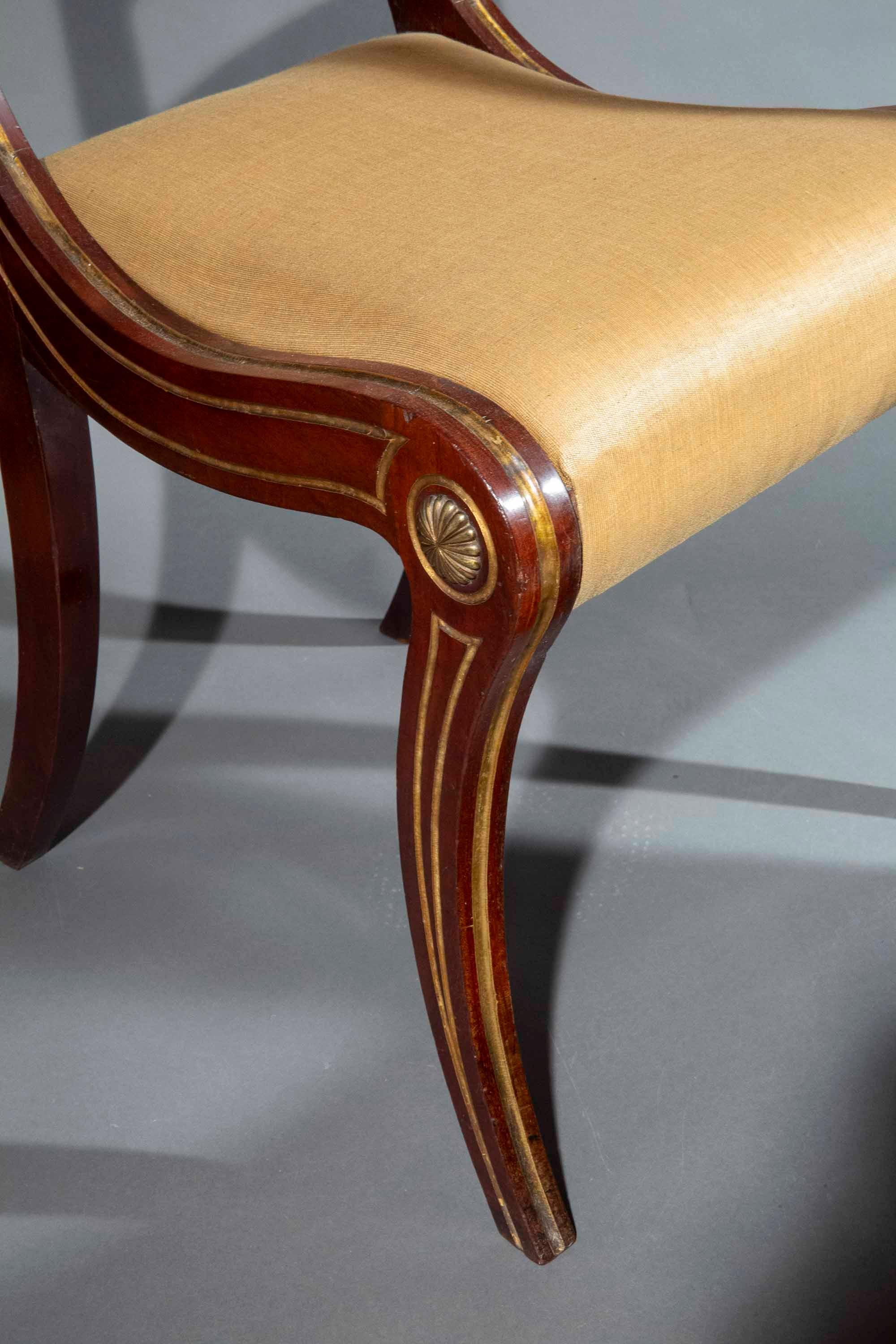 Klismos-Stühle des frühen 19. Jahrhunderts im Angebot 3