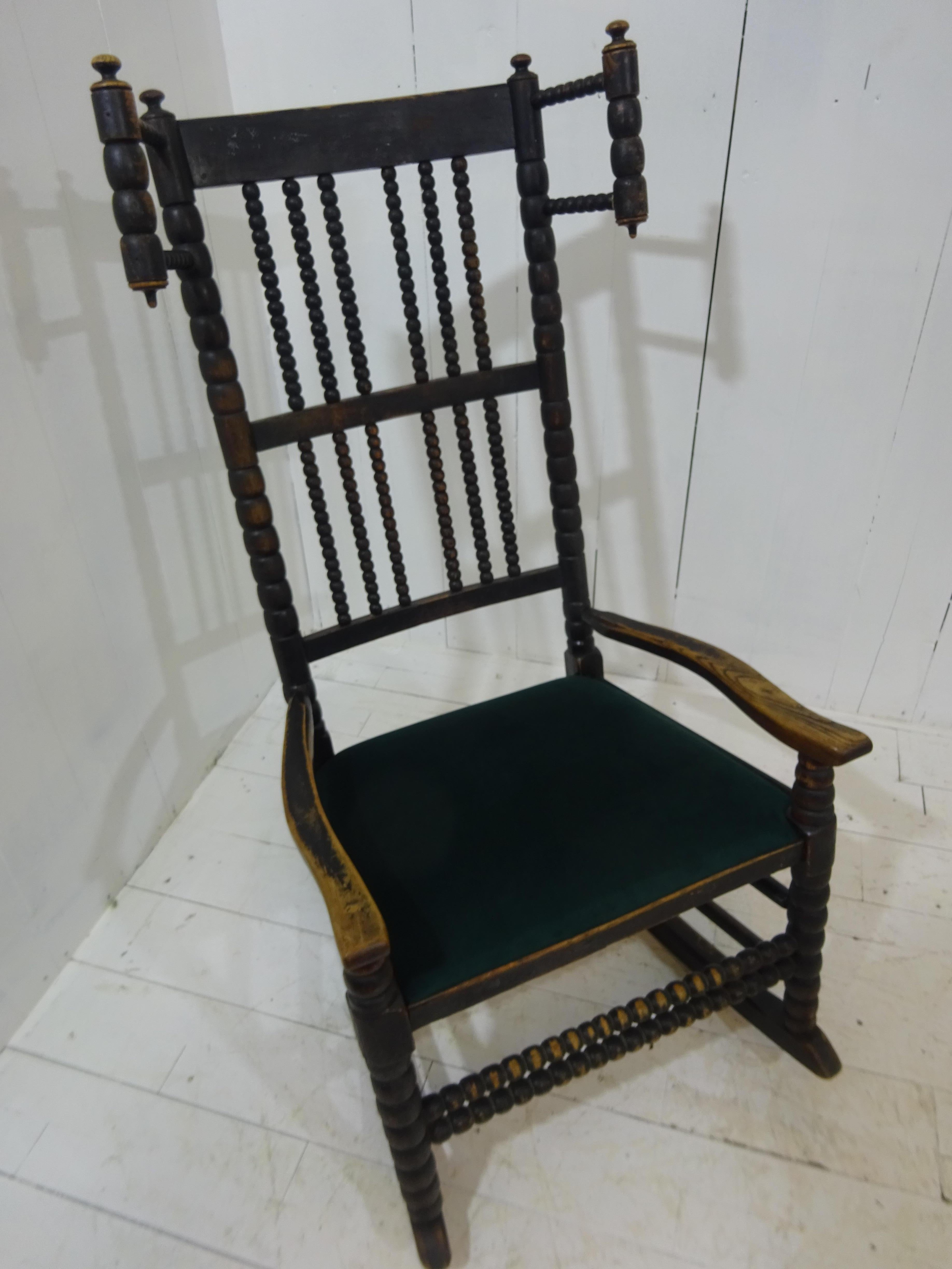 Early 19th Century Lancashire Bobbin Rocking Chair For Sale 6