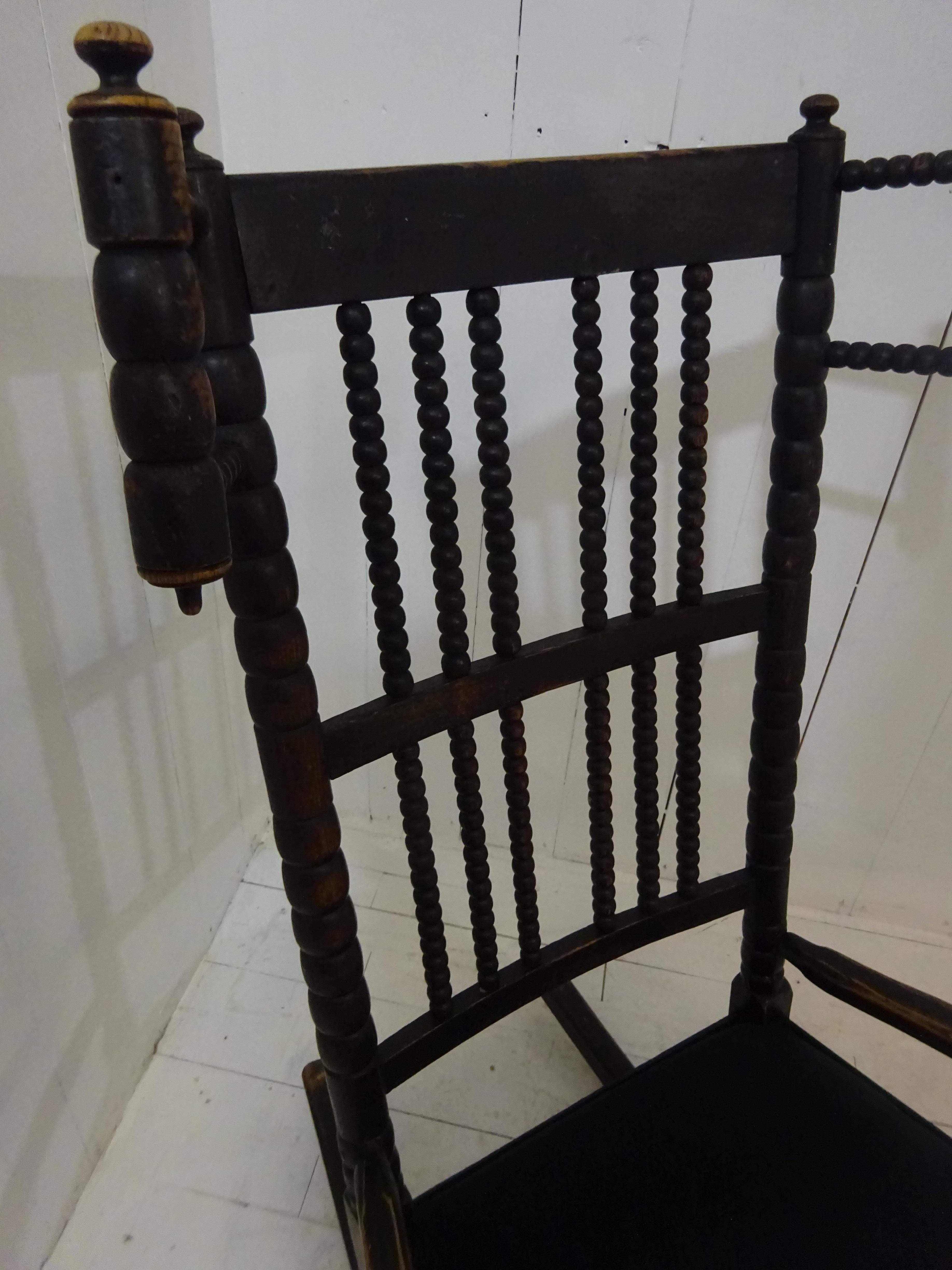 Early 19th Century Lancashire Bobbin Rocking Chair For Sale 8