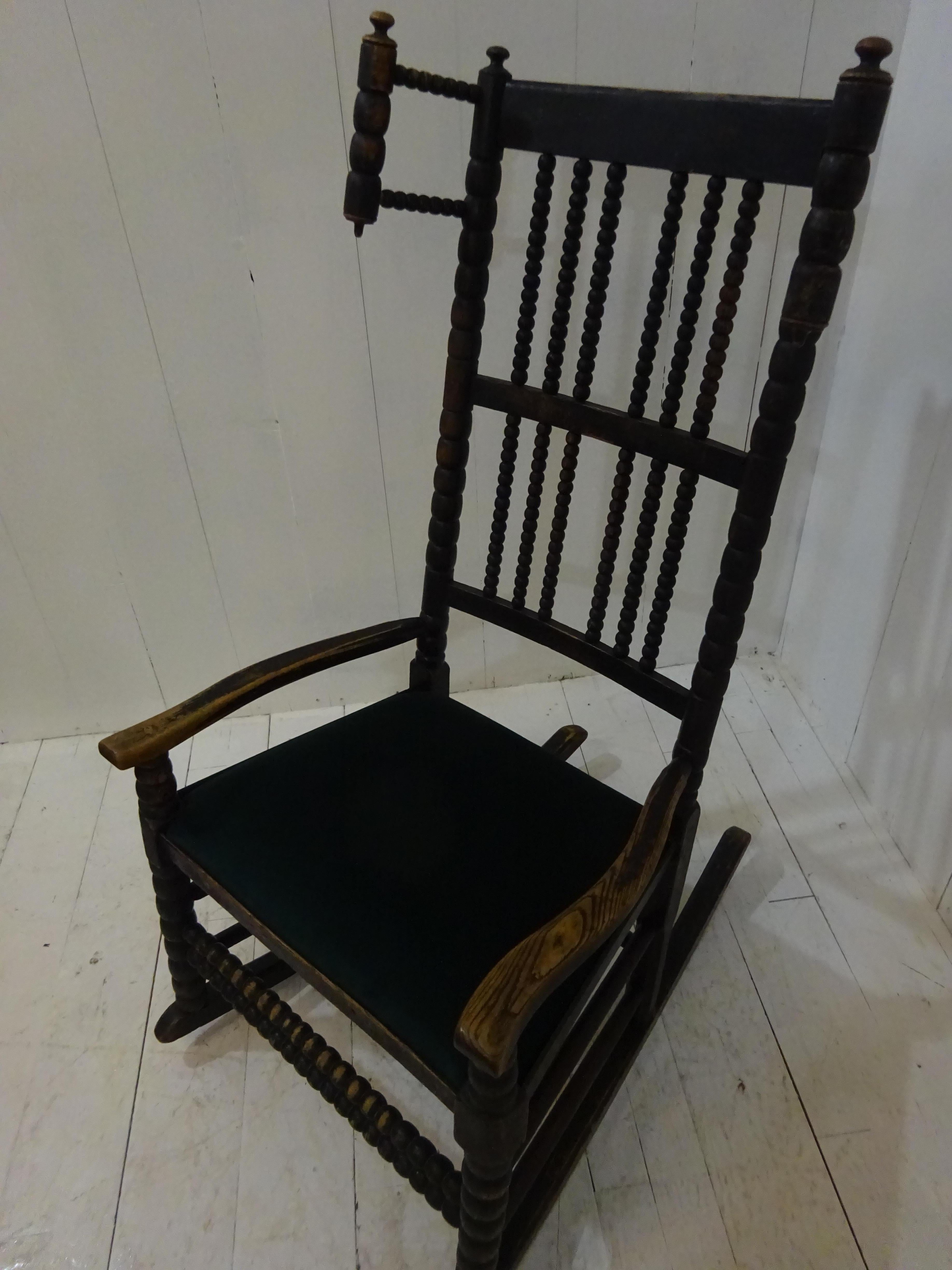 Early 19th Century Lancashire Bobbin Rocking Chair For Sale 10