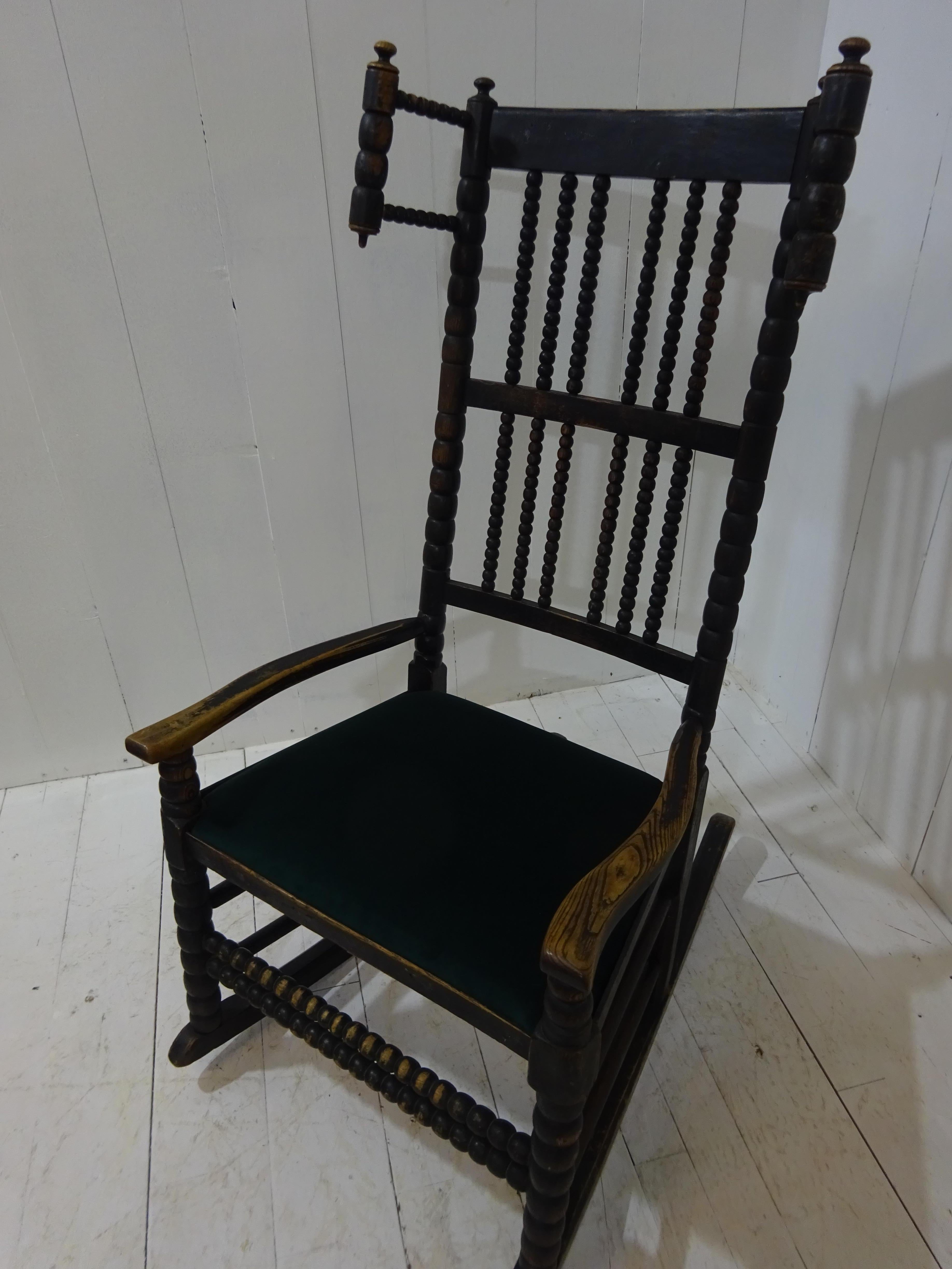 Early 19th Century Lancashire Bobbin Rocking Chair For Sale 11