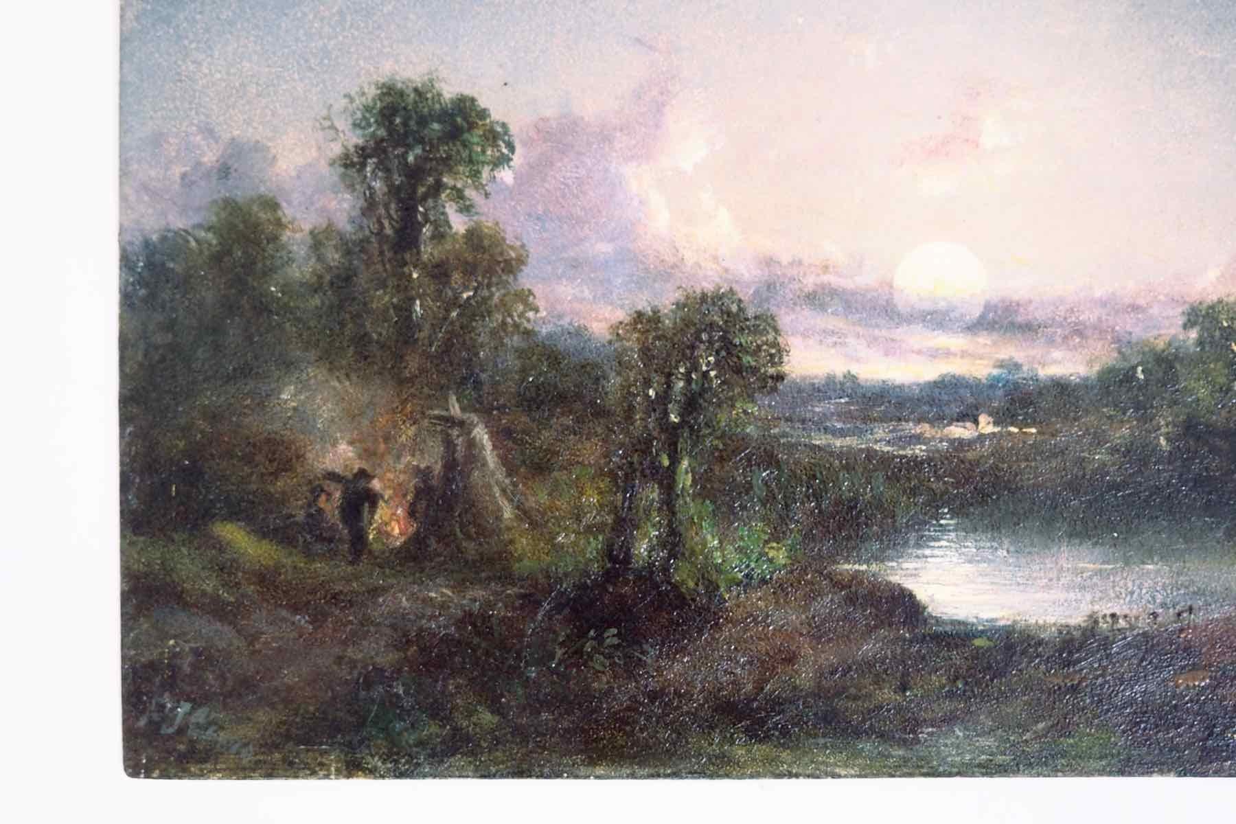 Européen Peinture de paysage du début du XIXe siècle, dans le style de David David Friedrich en vente