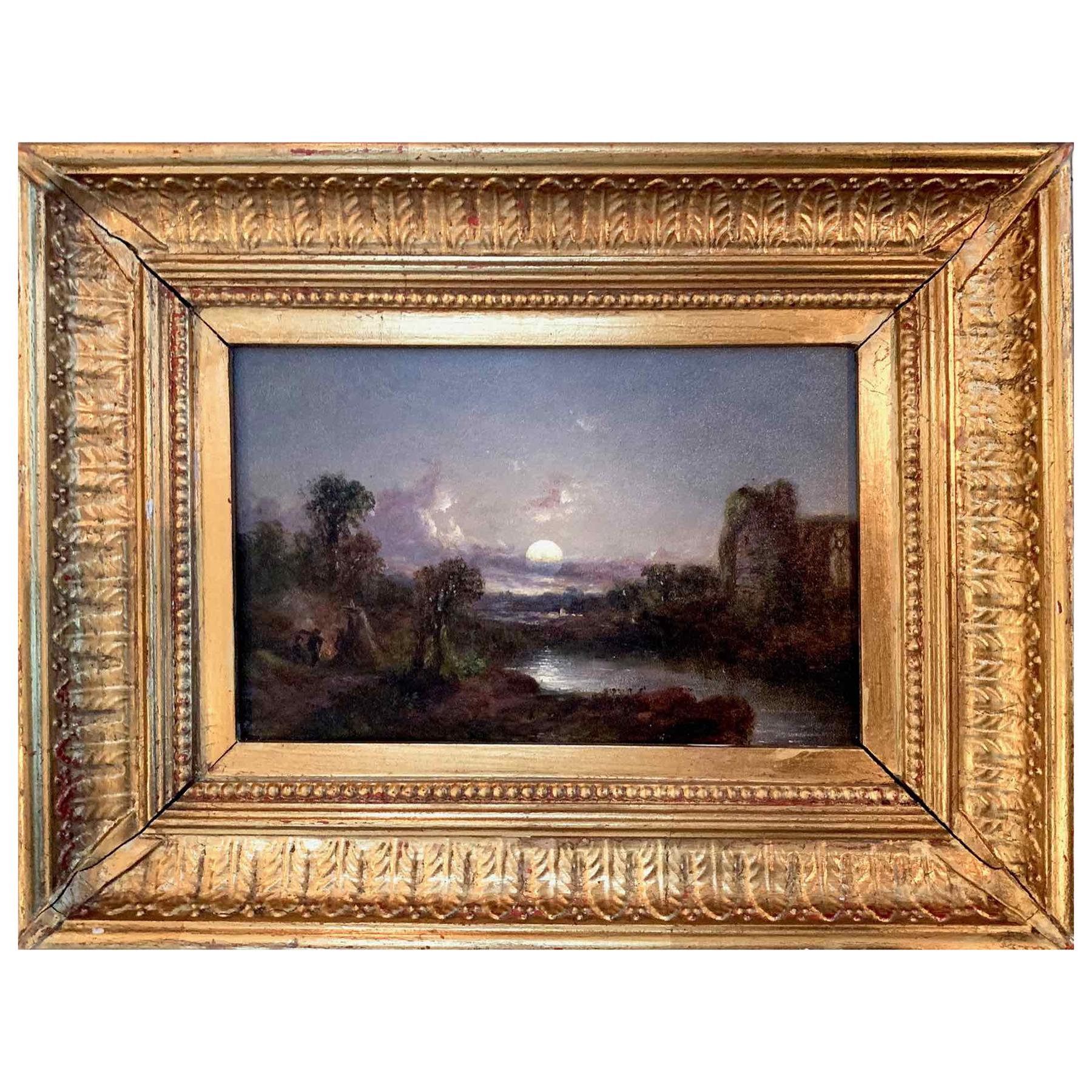 Early 19th Century Landscape Painting, Style of Casper David Friedrich For Sale