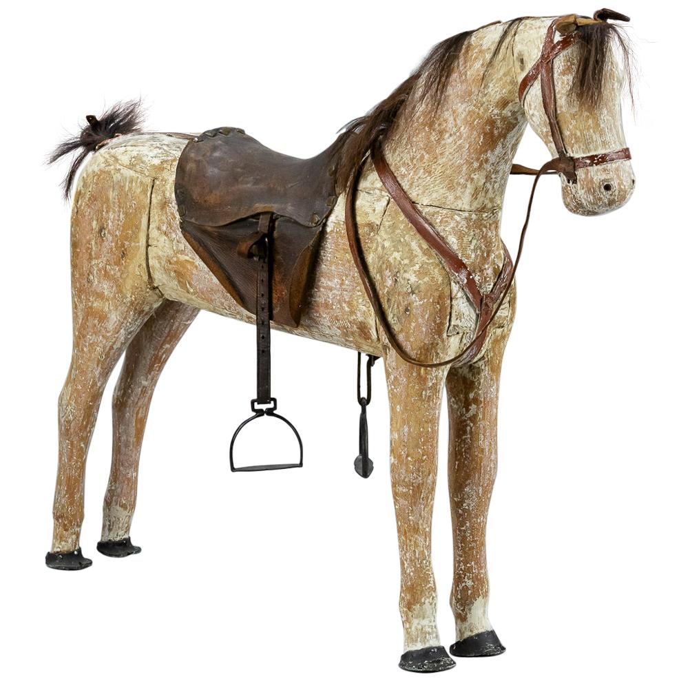 Early 19th Century Large Swedish Horse, with Original Tack