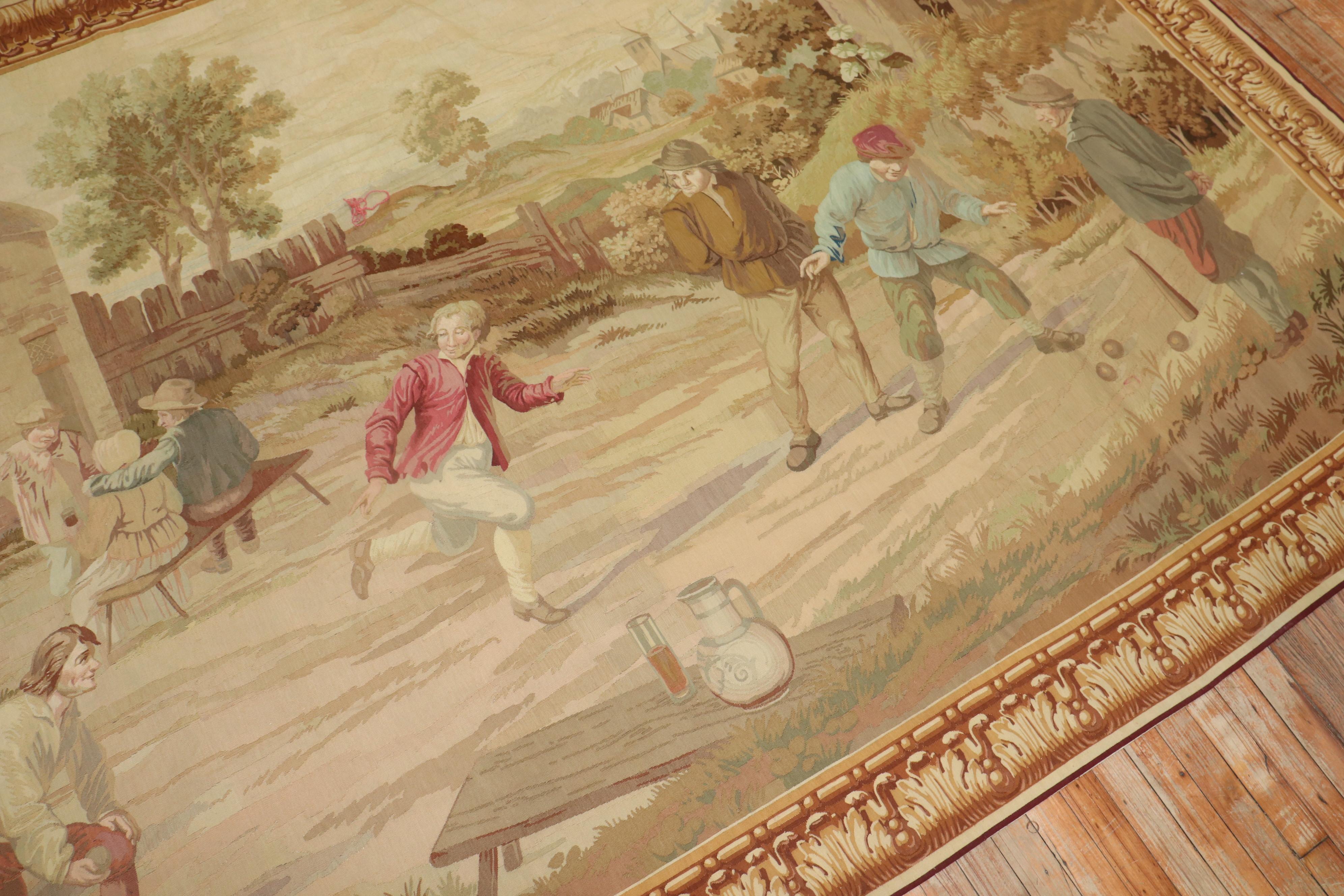 Provincial français Grande tapisserie du début du 19ème siècle en vente