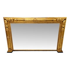 Grand miroir à trumeau en bois doré du début du XIXe siècle, William Williams