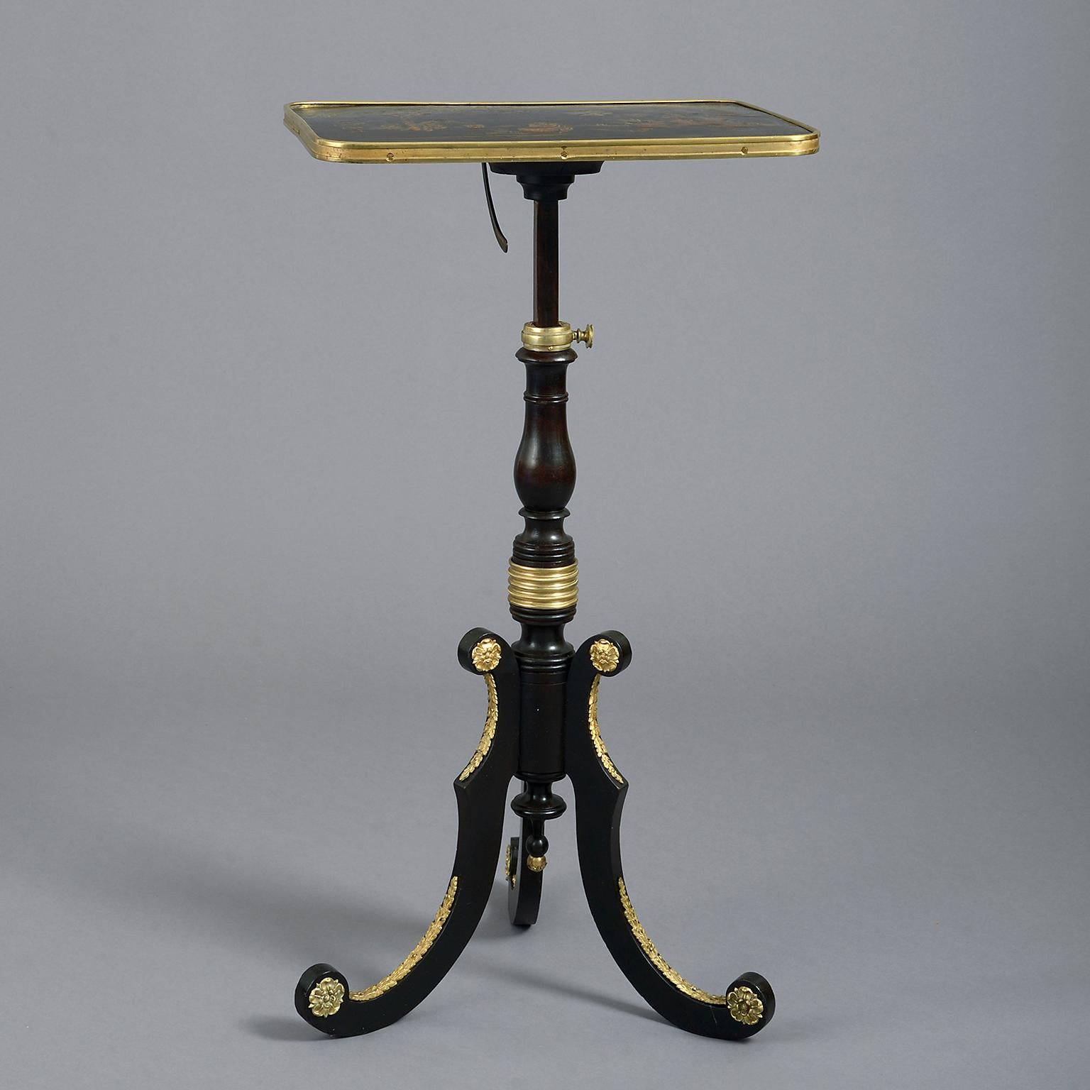 Cast Early 19th Century Late George III Chinoiserie and Ormolu Metamorphic Table For Sale
