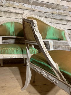 Early 19th Century Late Gustavian armchairs made by Ephraim Stahl, Stockholm