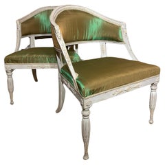 Sessel aus dem frühen 19. Jahrhundert, spät Gustavianisch, hergestellt von Ephraim Stahl, Stockholm
