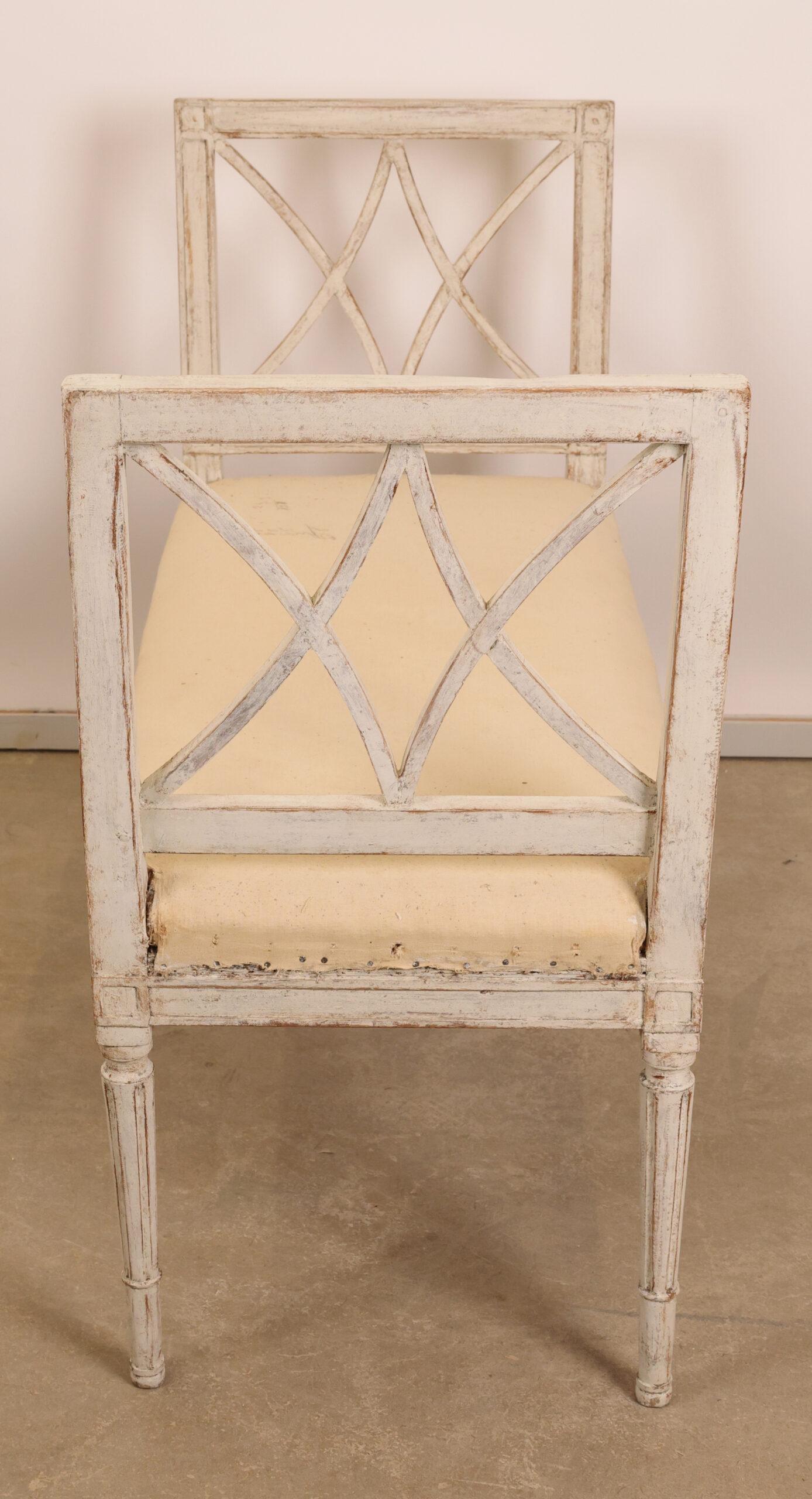 Wood Early 19th Century Late Gustavian Bench For Sale