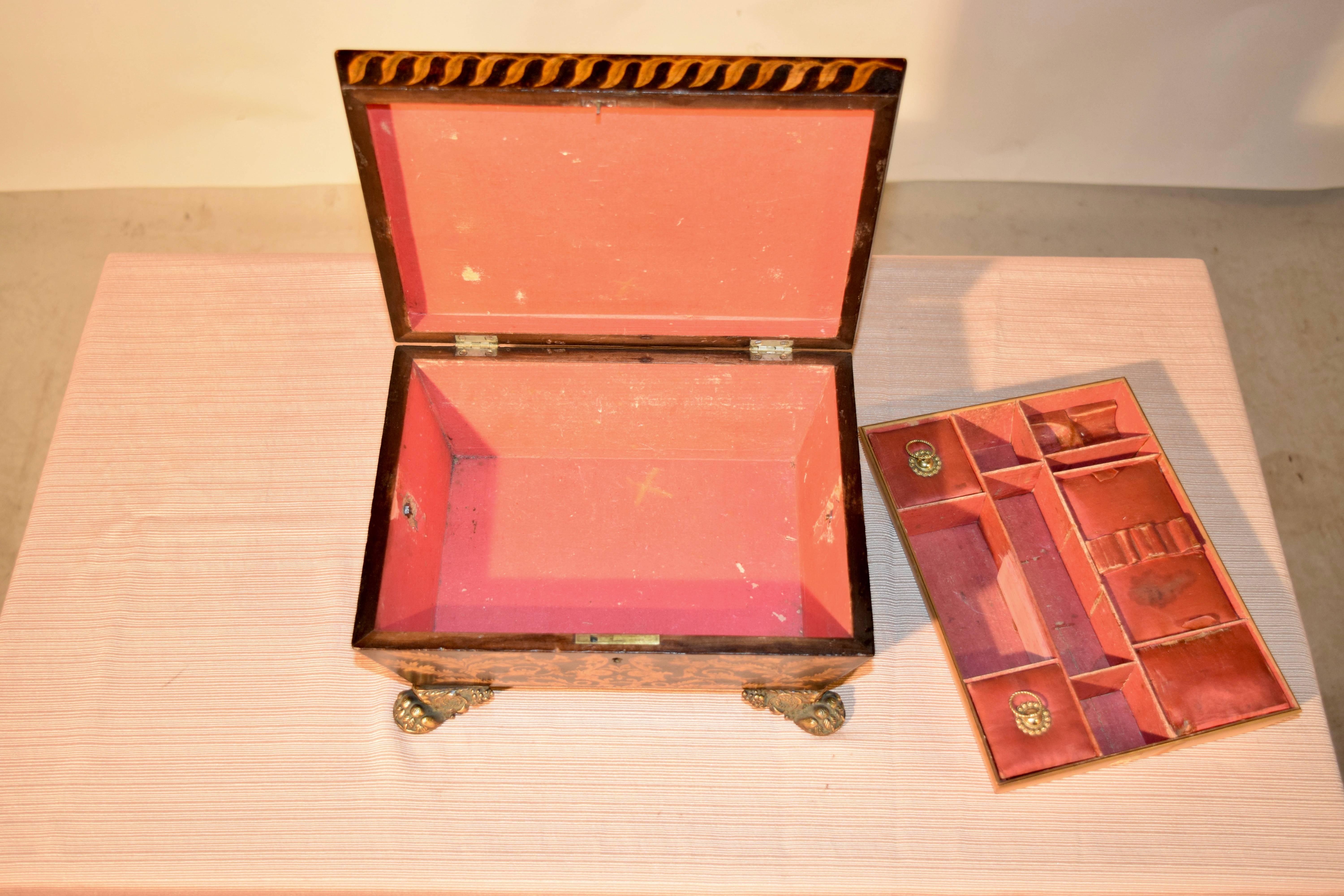 Early 19th Century Leather Dresser Box 2
