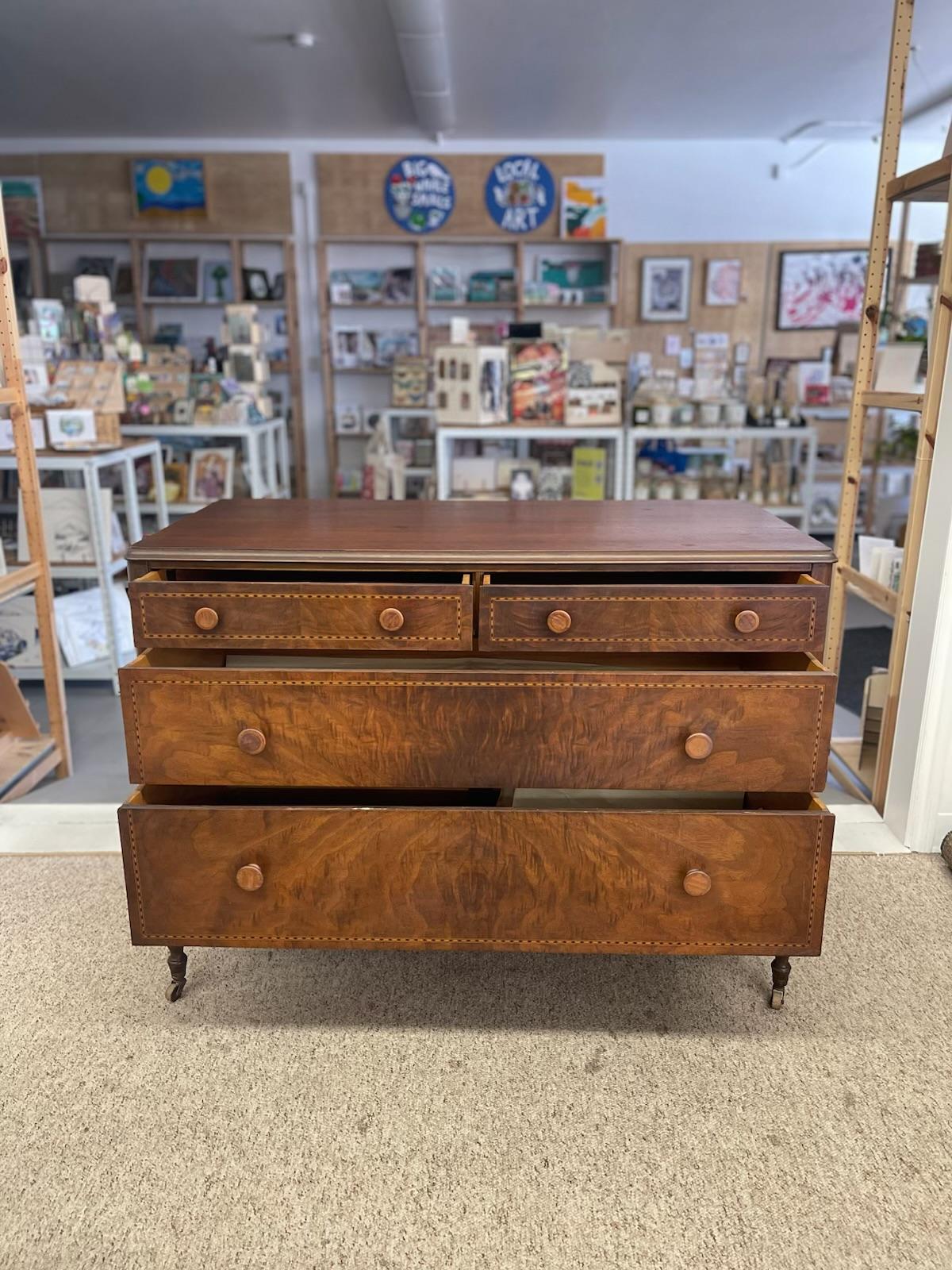 Early 19th Century Likely Mahogany Chest of Drawers with Dovetailed Drawers. For Sale 1