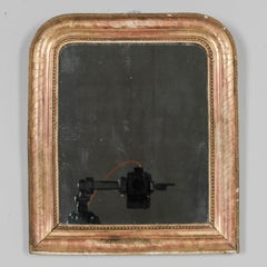 Early 19th Century Louis Philippe Gilded Mirror 17"H x 14.75"W