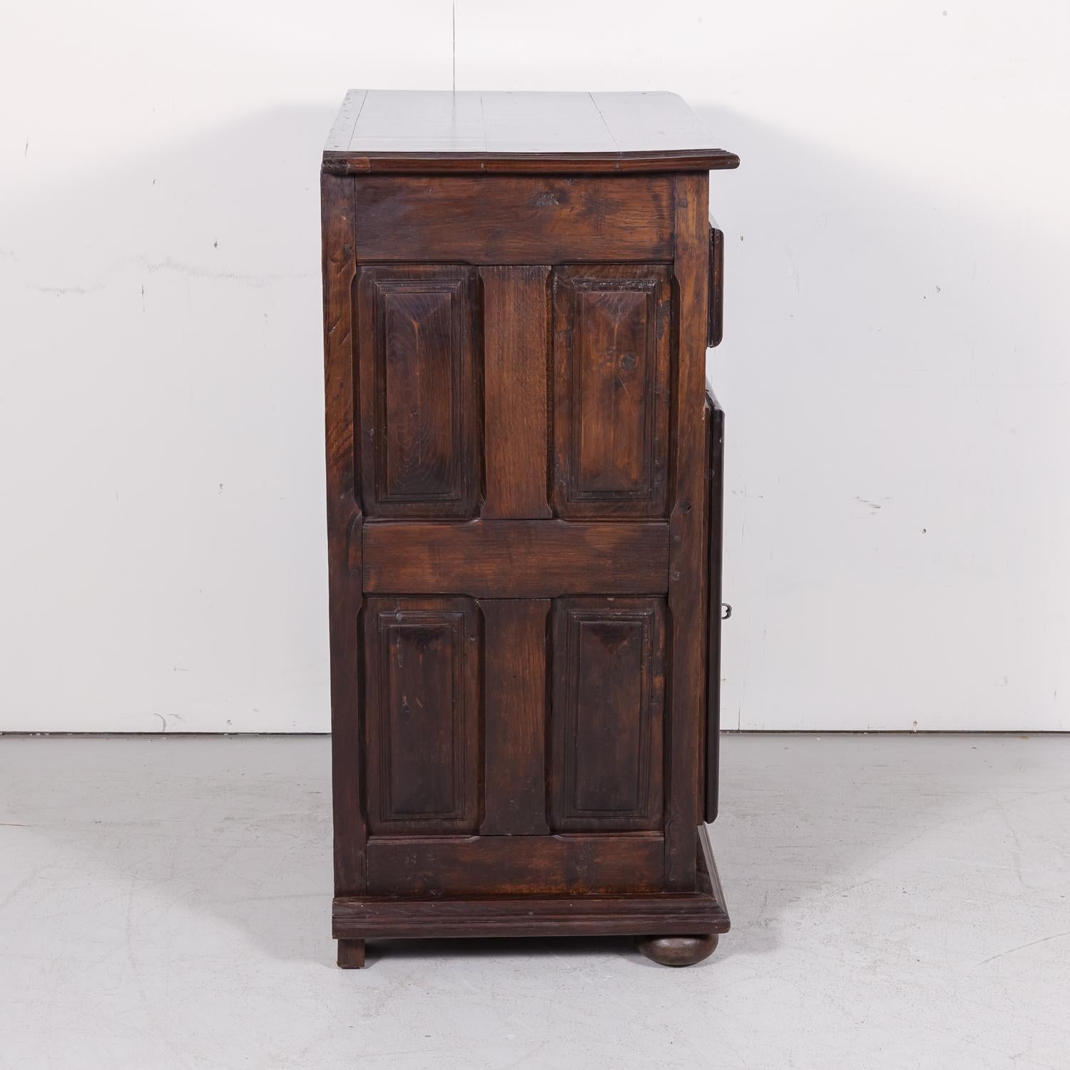 Early 19th Century Louis XIII Oak Jam Cabinet or Confiturier from Normandy For Sale 9