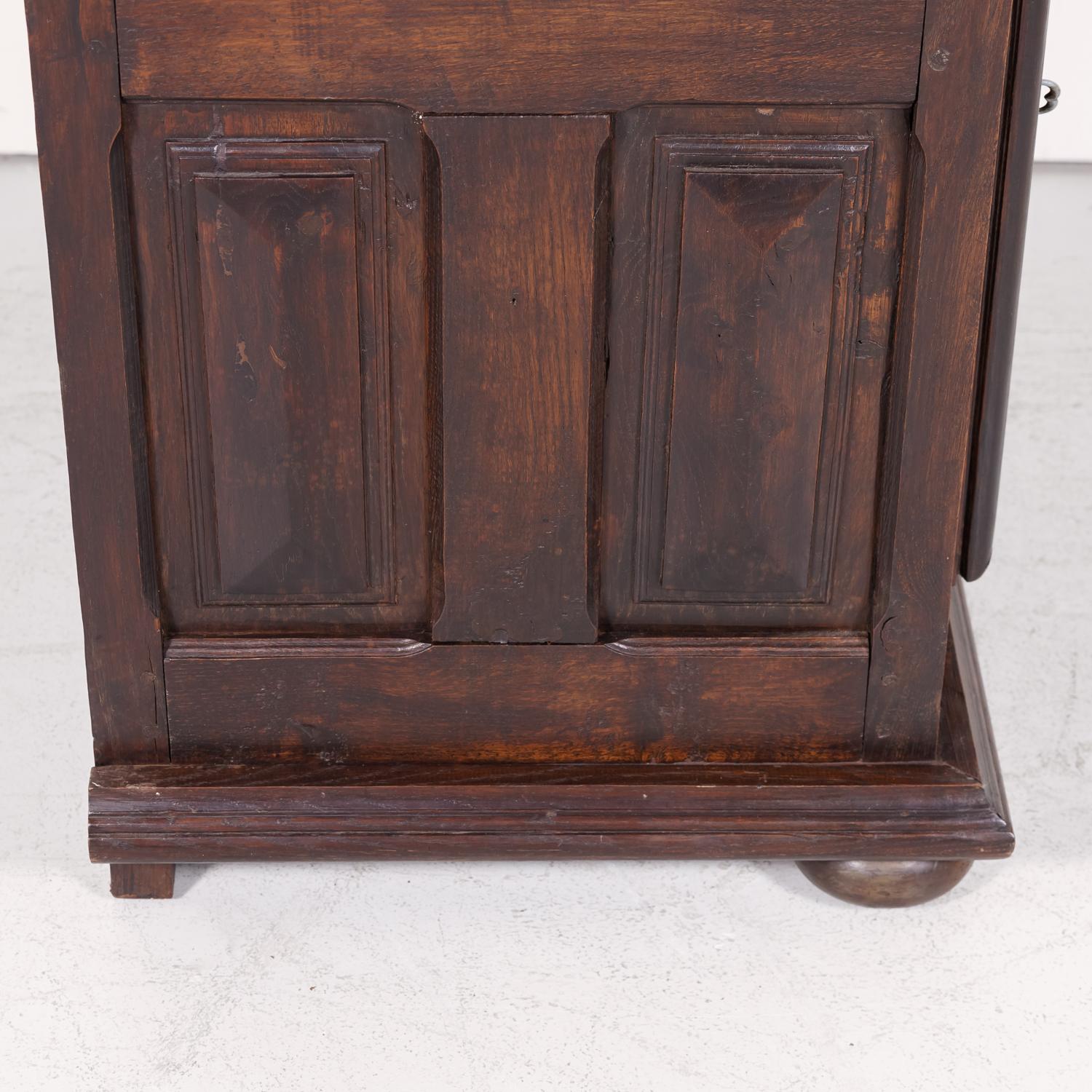 Early 19th Century Louis XIII Oak Jam Cabinet or Confiturier from Normandy For Sale 11
