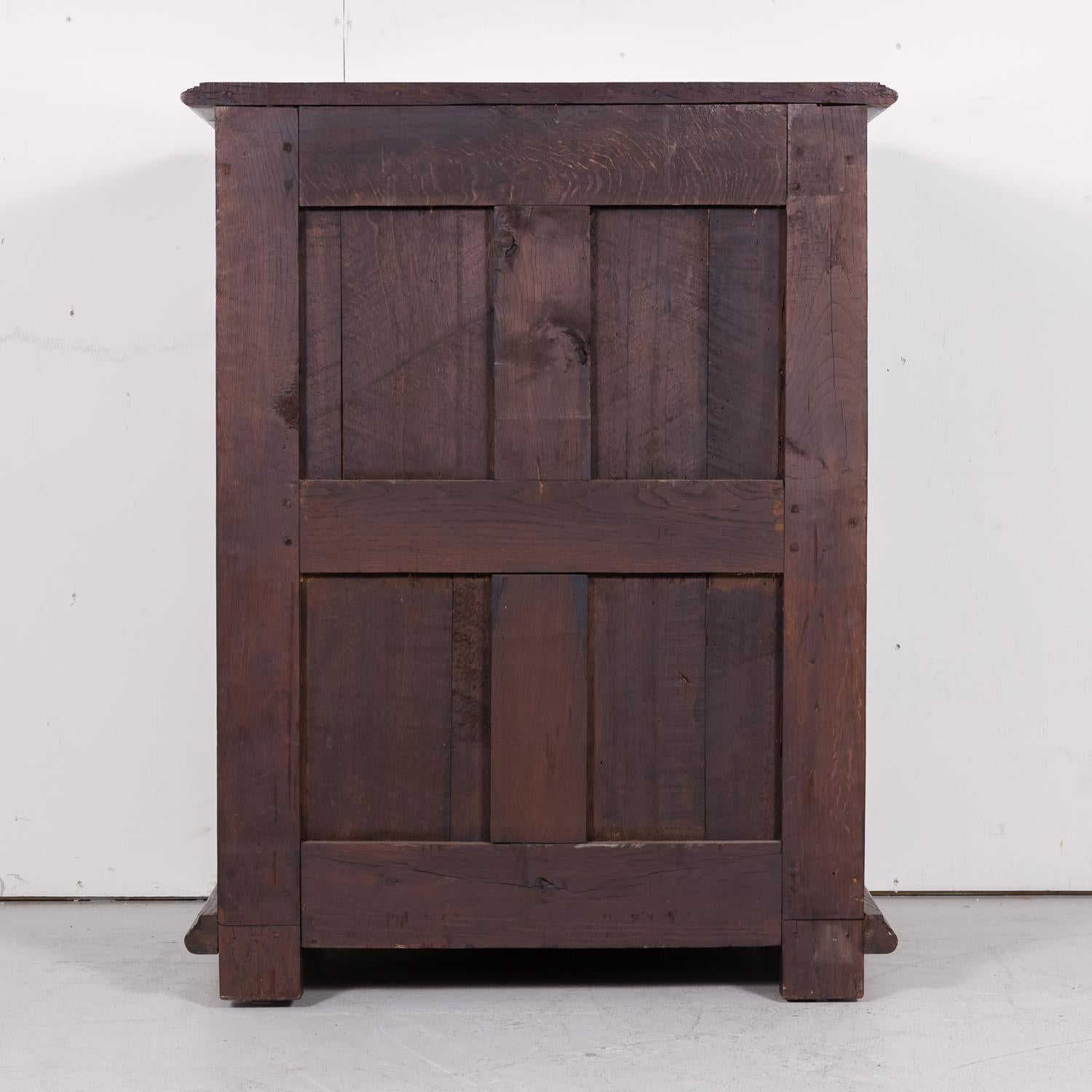 Early 19th Century Louis XIII Oak Jam Cabinet or Confiturier from Normandy For Sale 13