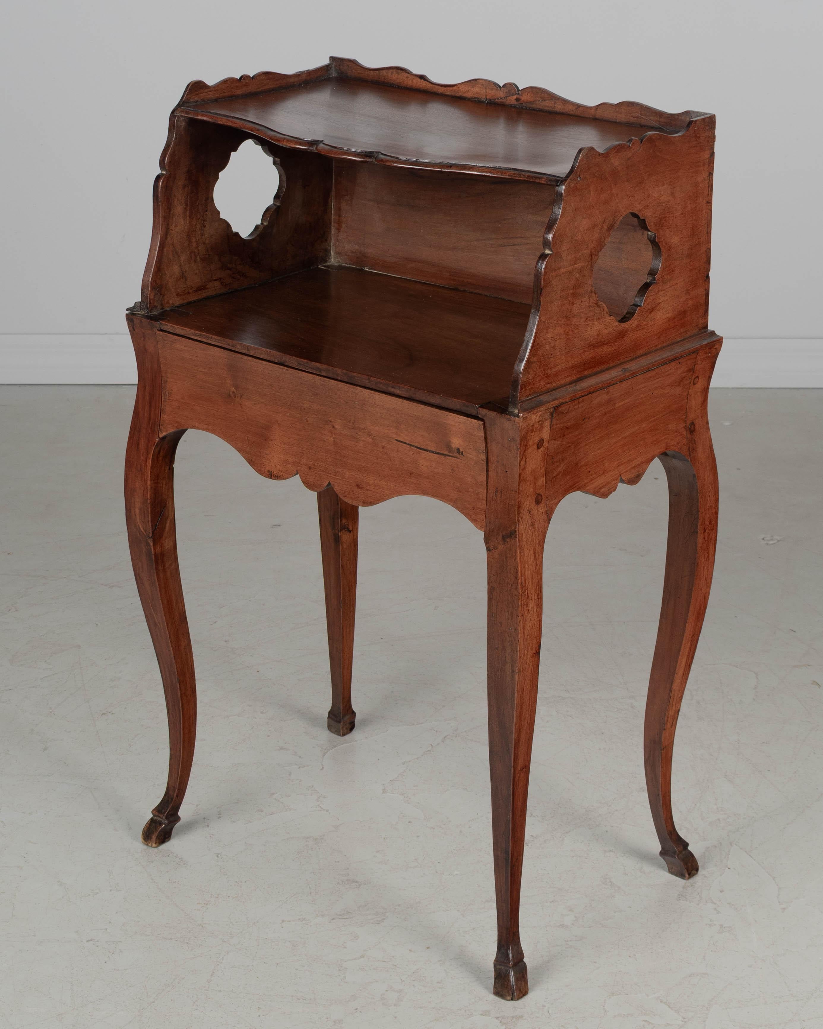 French Early 19th Century Louis XV Chevet or Bed Side Table For Sale