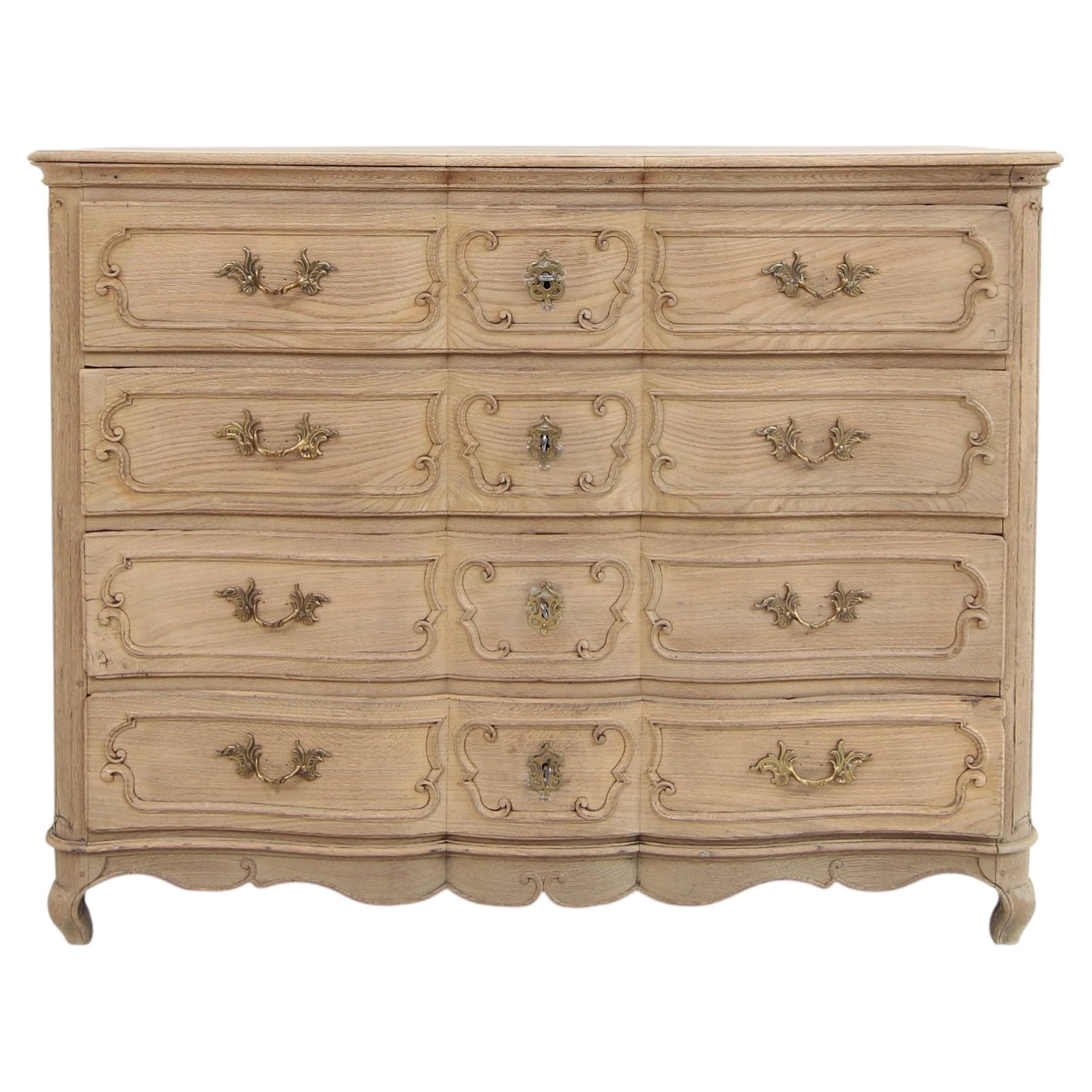 Early 19th Century Louis XV Oak Chest of Drawers