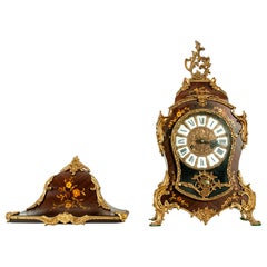Early 19th Century Louis XV Style Bronze Mounted Wall Clock