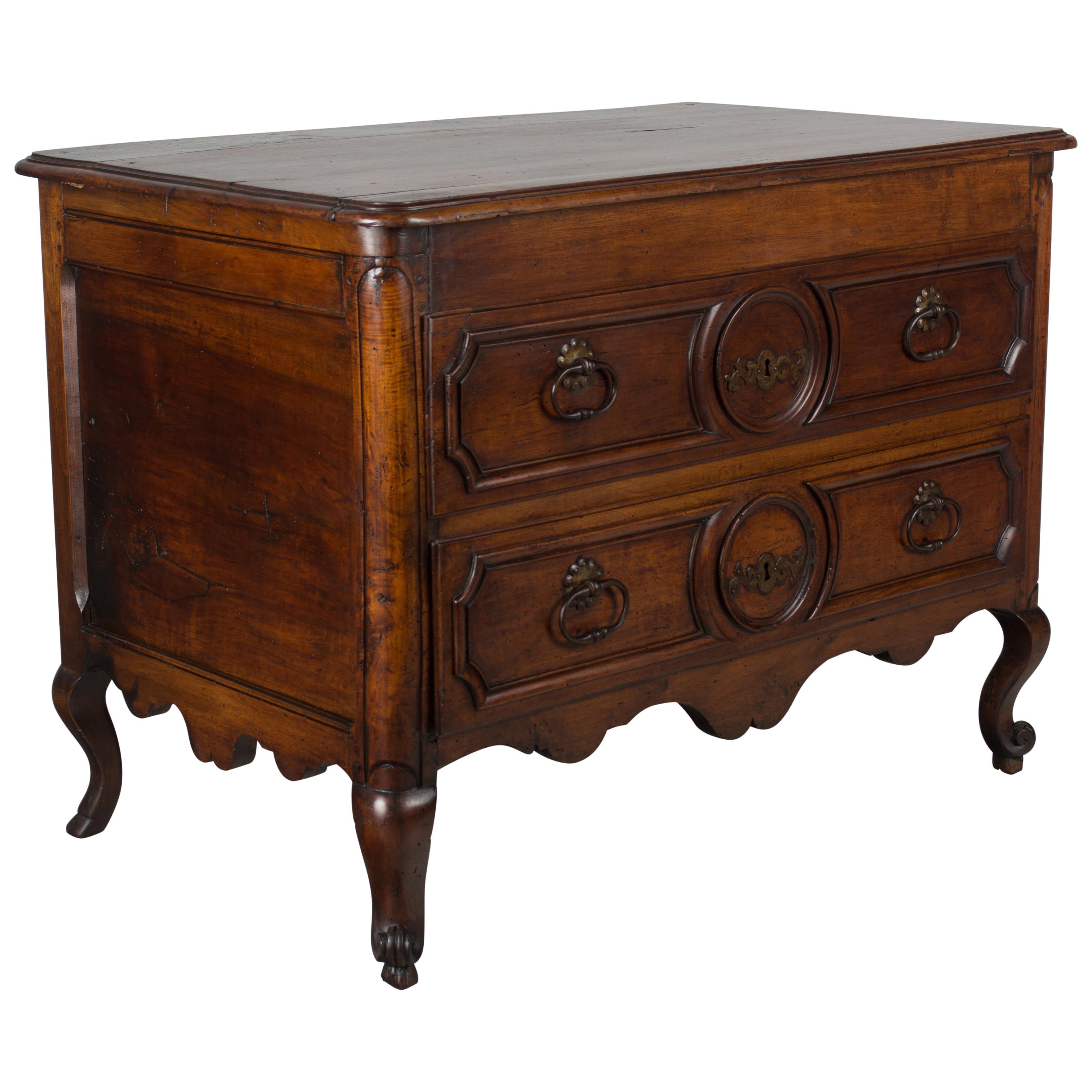 Early 19th Century Louis XV Style Walnut Commode