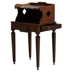 Early 19th Century Louis XVI Brown Wood Side Table