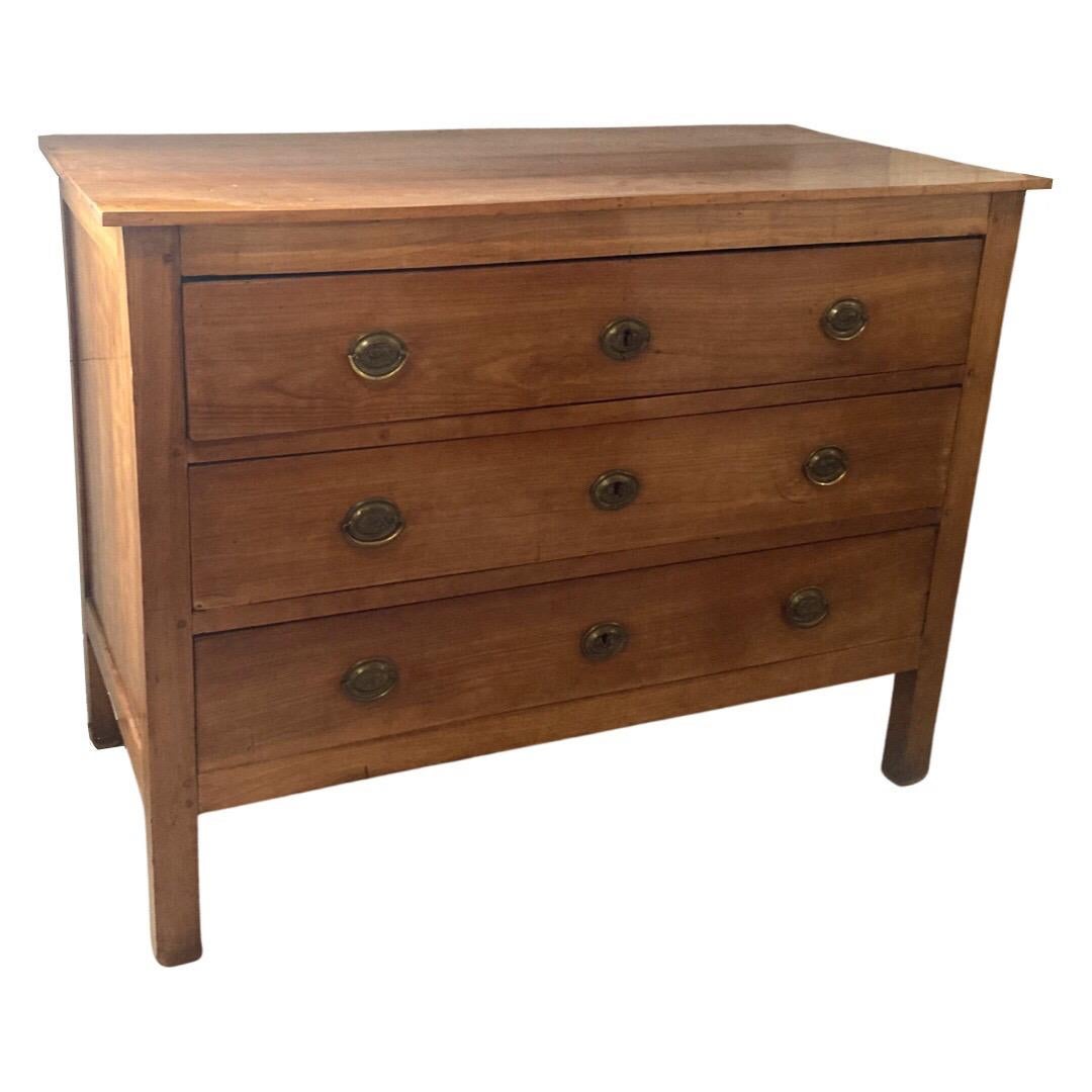 French Early 19th Century Louis XVI Cherry Chest of Drawers / Commode