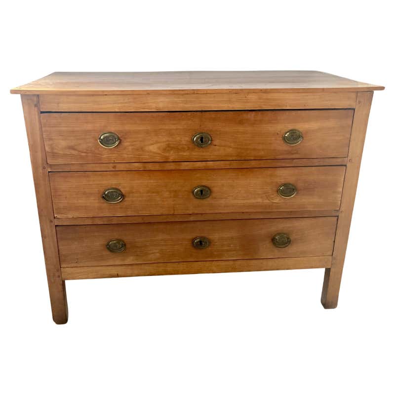 19th Century French Cherry Empire Chest of Drawers / Commode For Sale ...