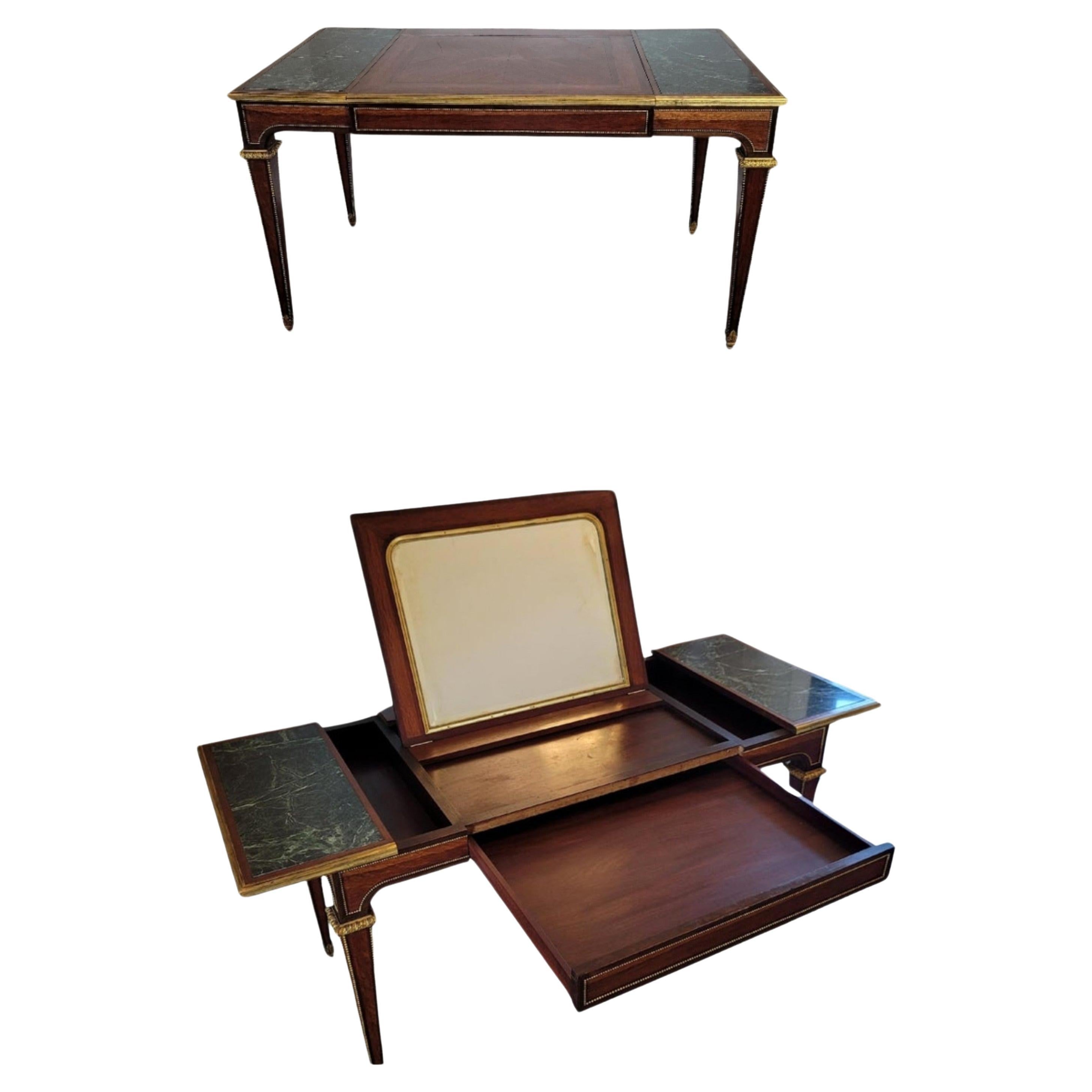 Early 19th Century Louis XVI Style Gentleman's Bureau Dressing Table Vanity Desk