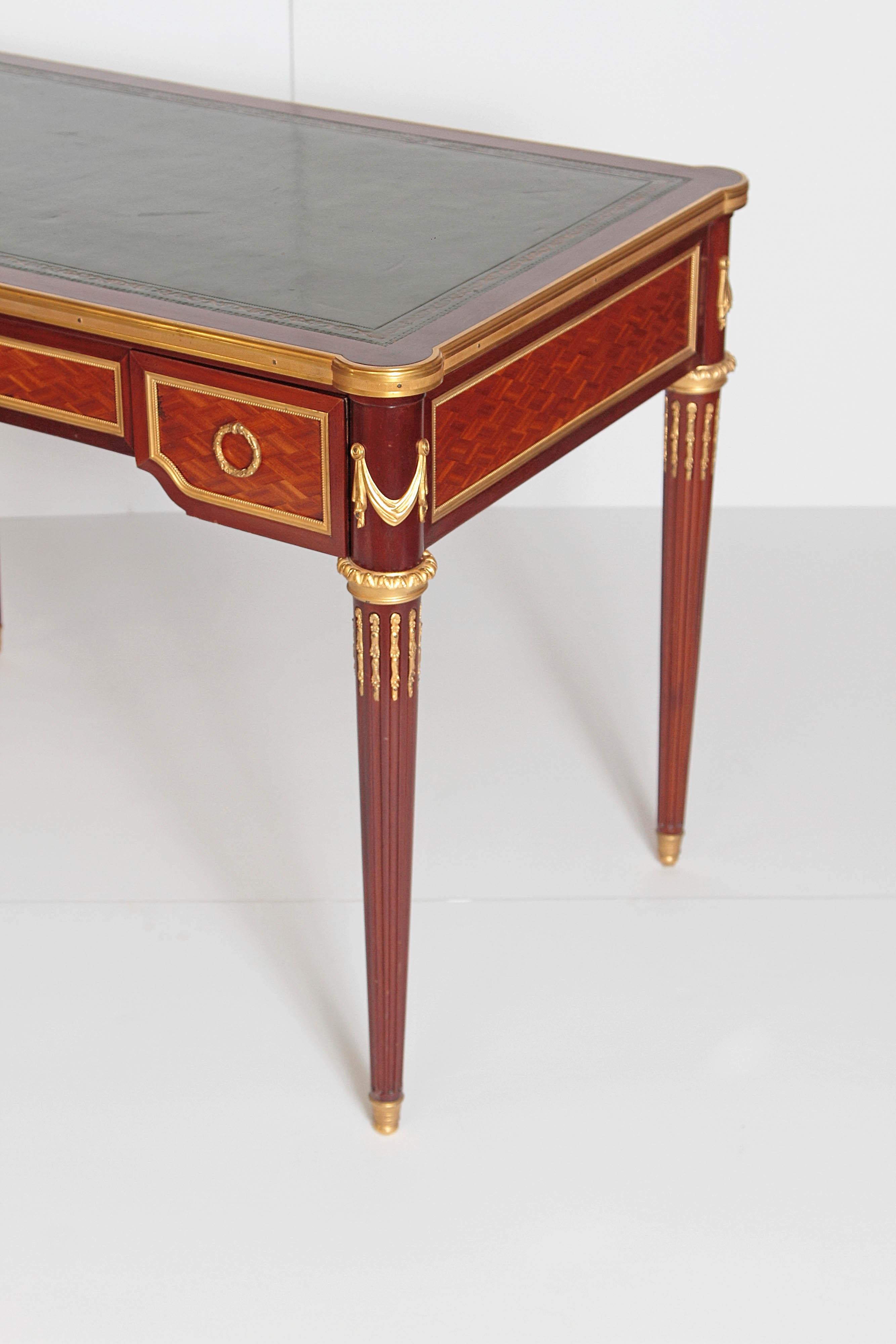 Early 19th Century Louis XVI Style Writing Table with Green Leather Top 1