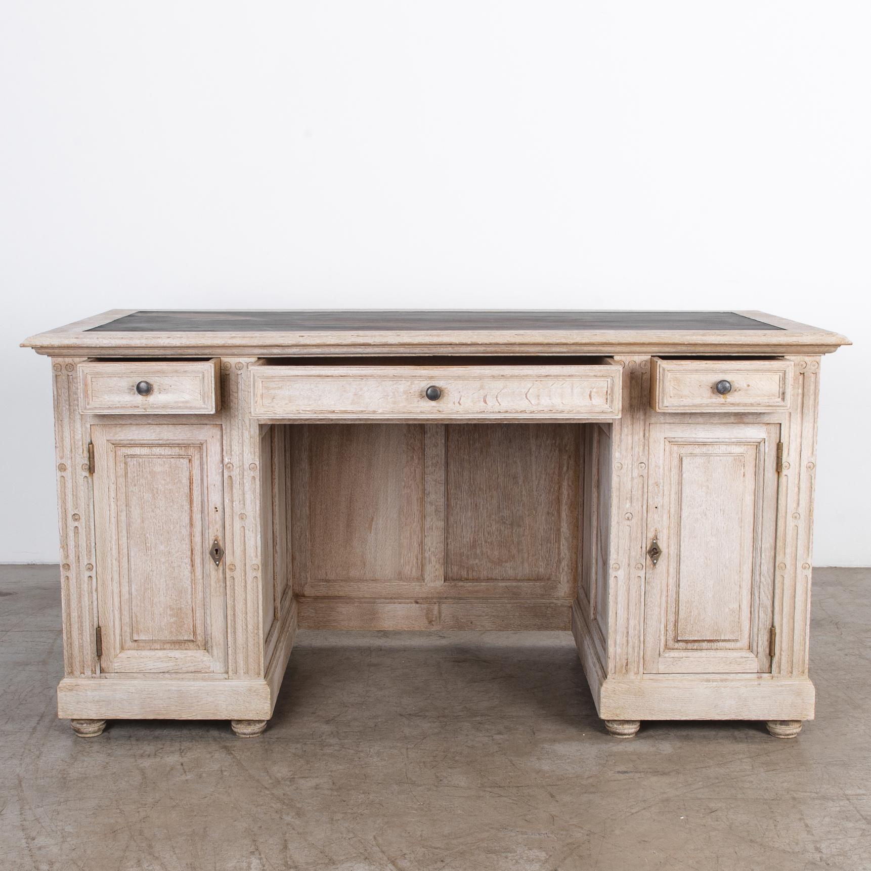 Bleached Early 19th Century Louis XVII Style Oak Desk