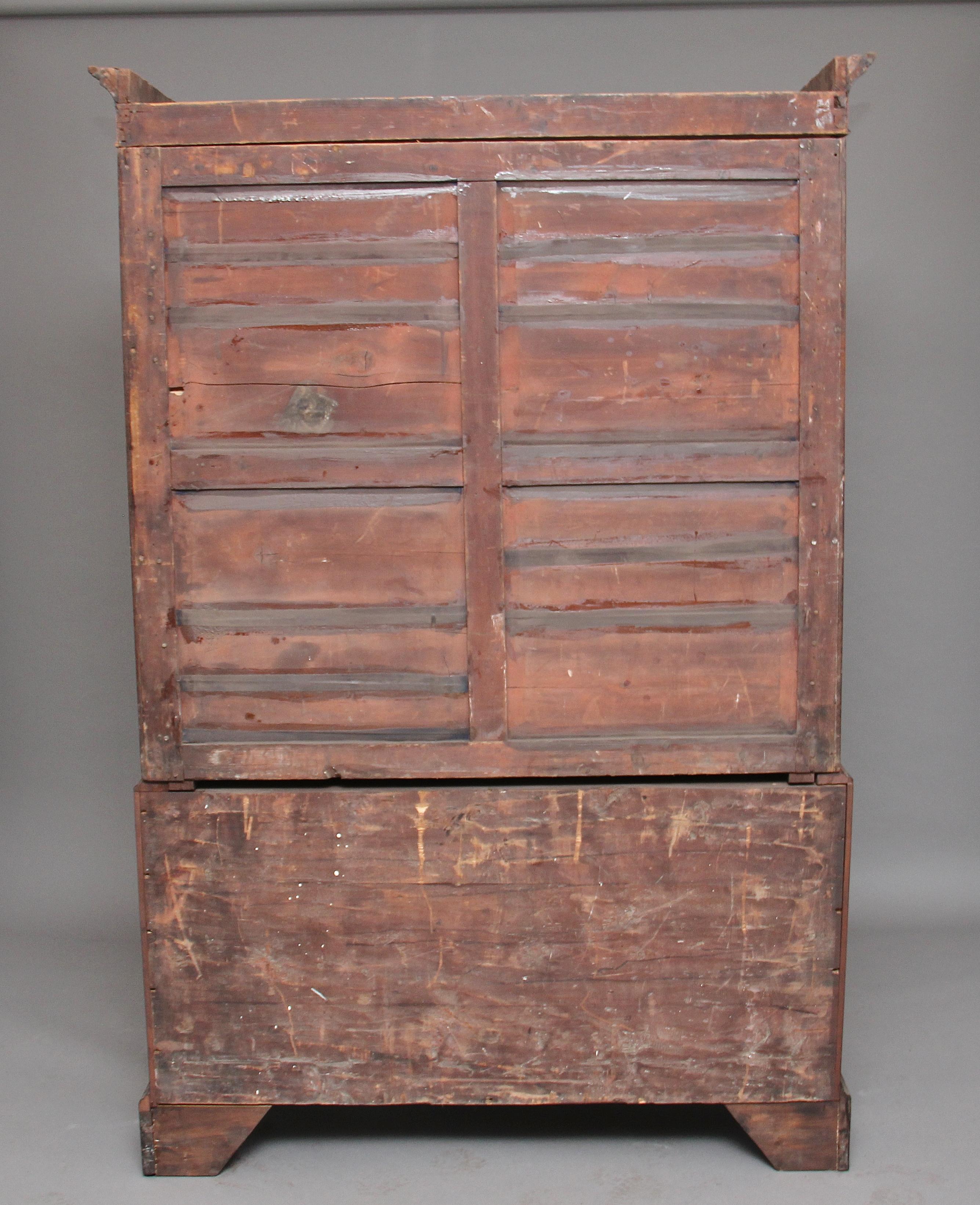 Early 19th Century Mahogany and Inlaid Press Cupboard 1