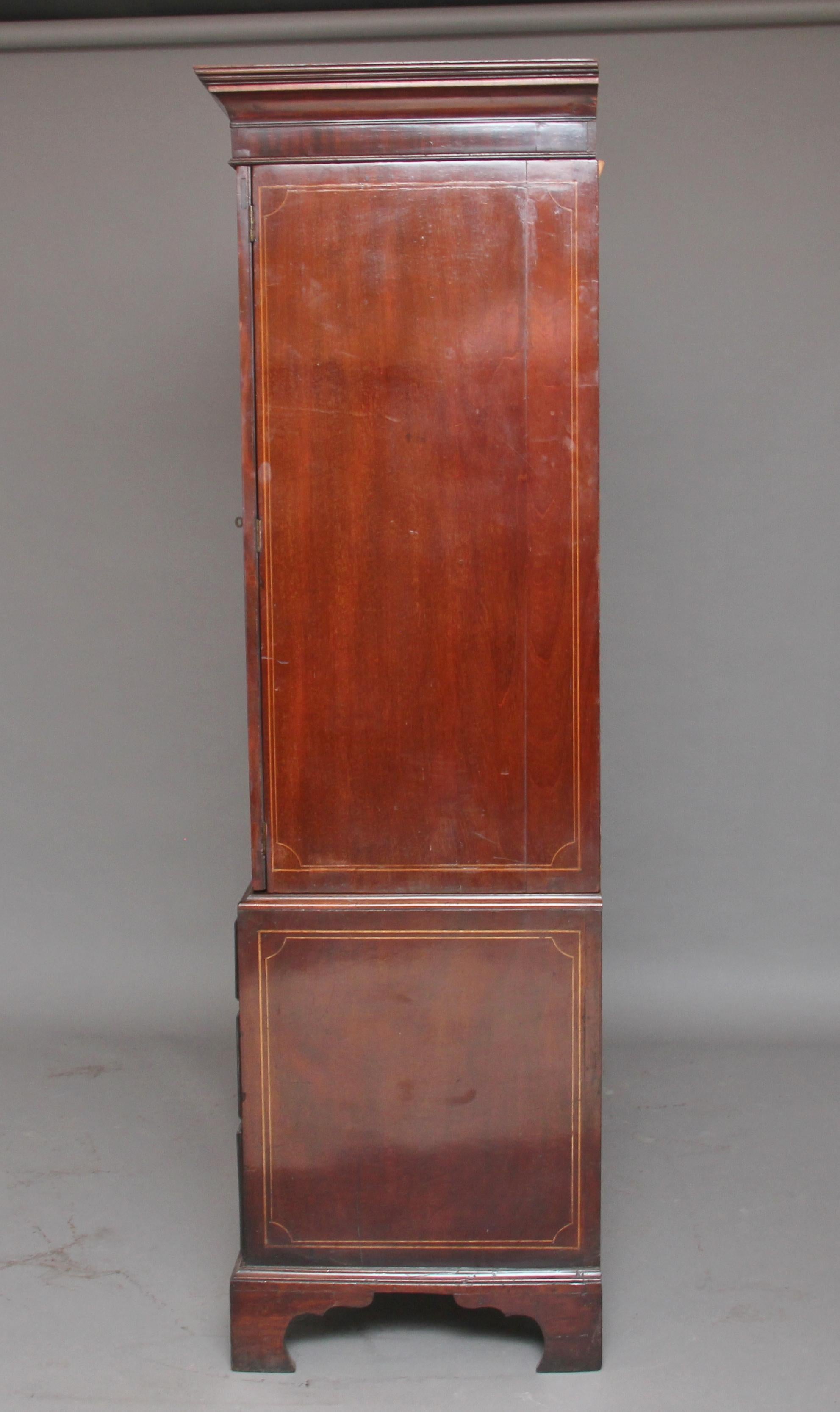 Early 19th Century Mahogany and Inlaid Press Cupboard 2