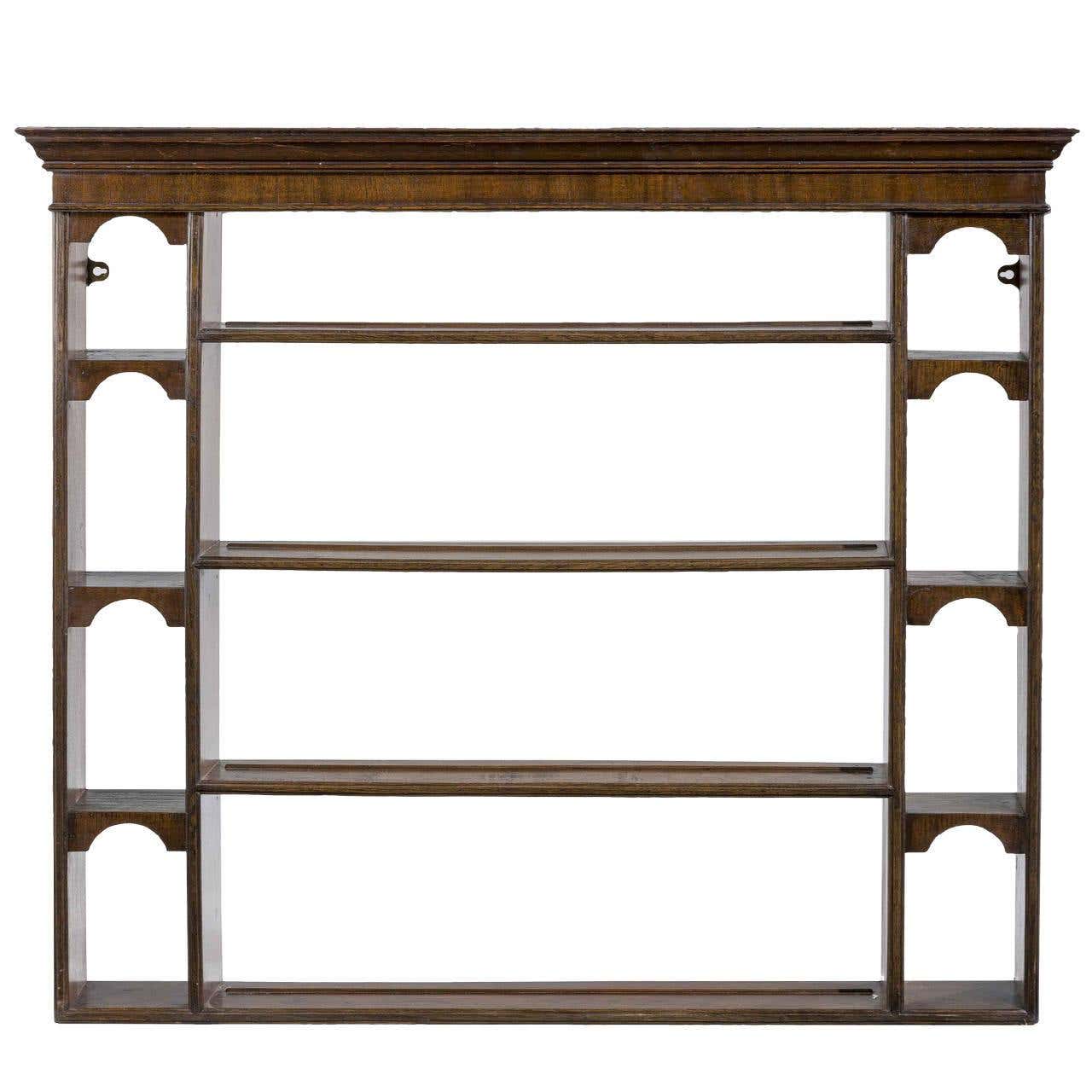 Early 19th Century Mahogany and Oak Delft Rack For Sale at 1stDibs