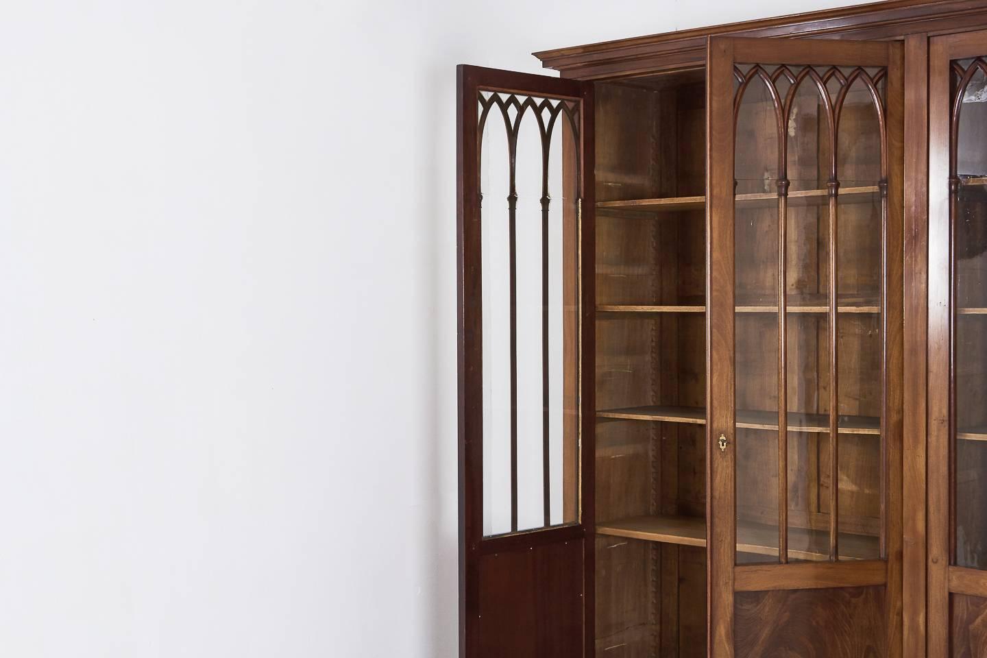 French Early 19th Century Mahogany Bookcase