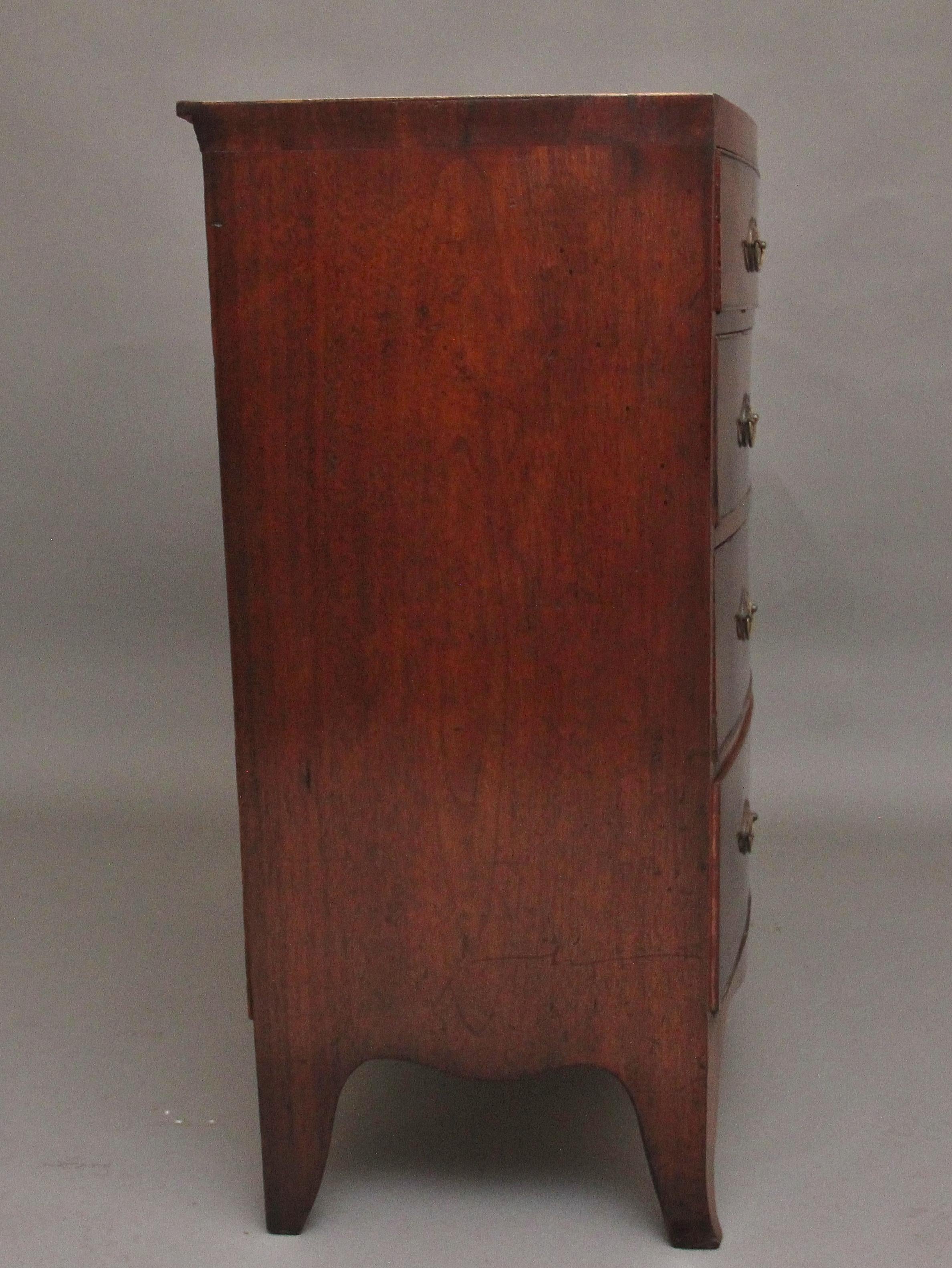 Mahagoni-Schrank mit Bogenfront aus dem frühen 19. Jahrhundert (Frühes 19. Jahrhundert)