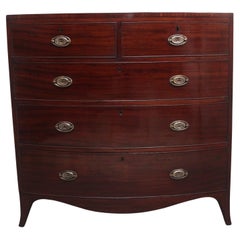 Antique Early 19th Century mahogany bowfront chest 