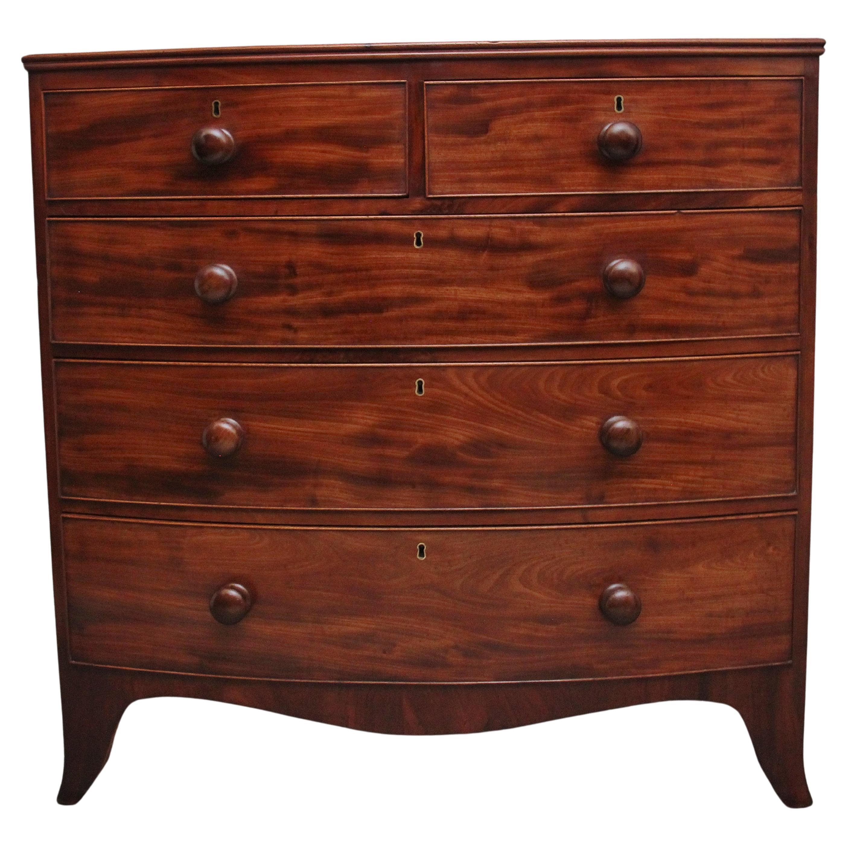 Early 19th Century mahogany bowfront chest