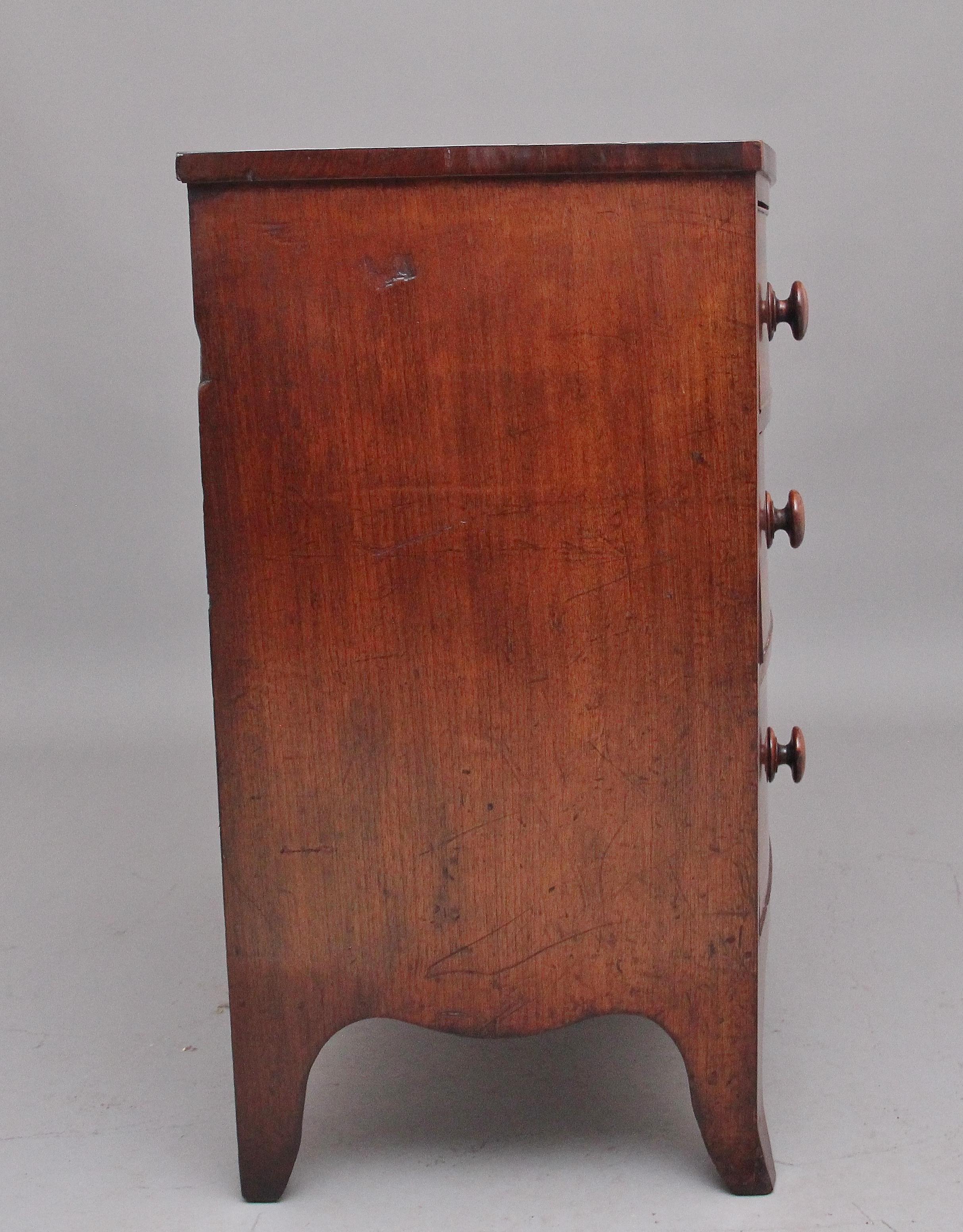 British Early 19th Century Mahogany Bowfront Chest of Drawers