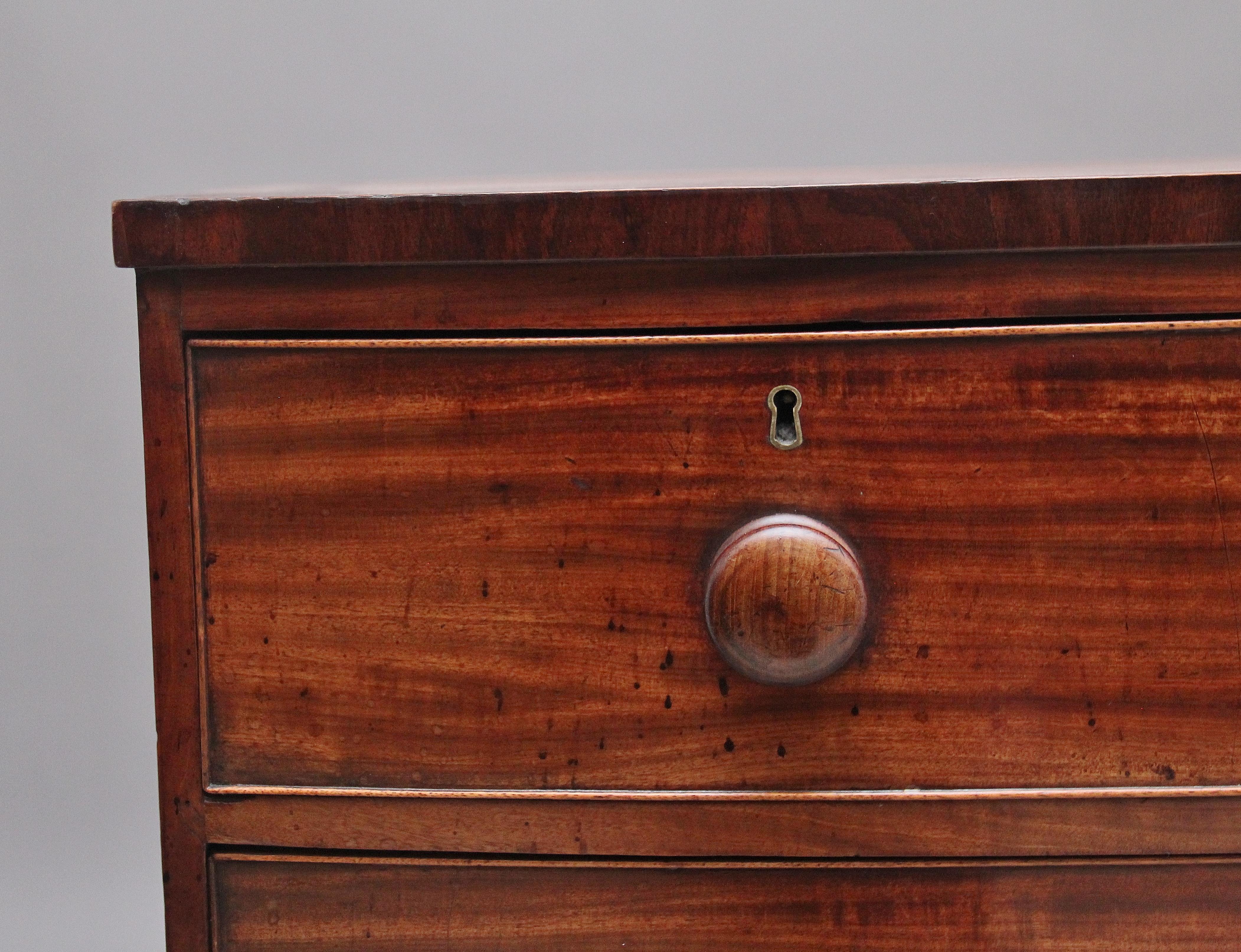 Early 19th Century Mahogany Bowfront Chest of Drawers 3