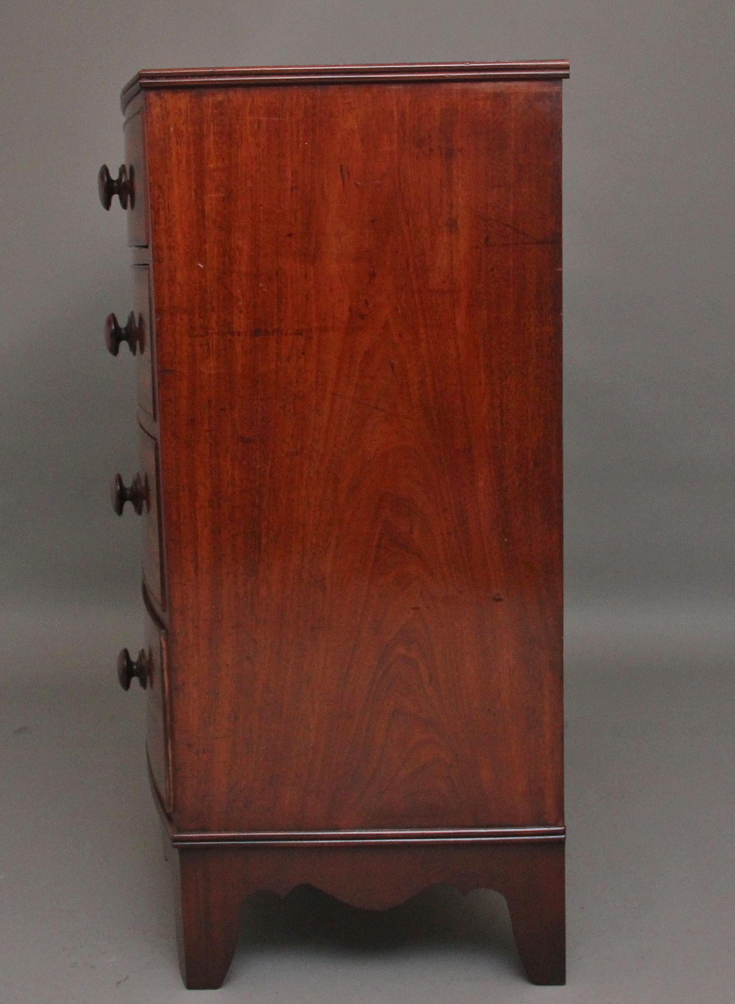 Early 19th Century mahogany bowfront chest of drawers 1