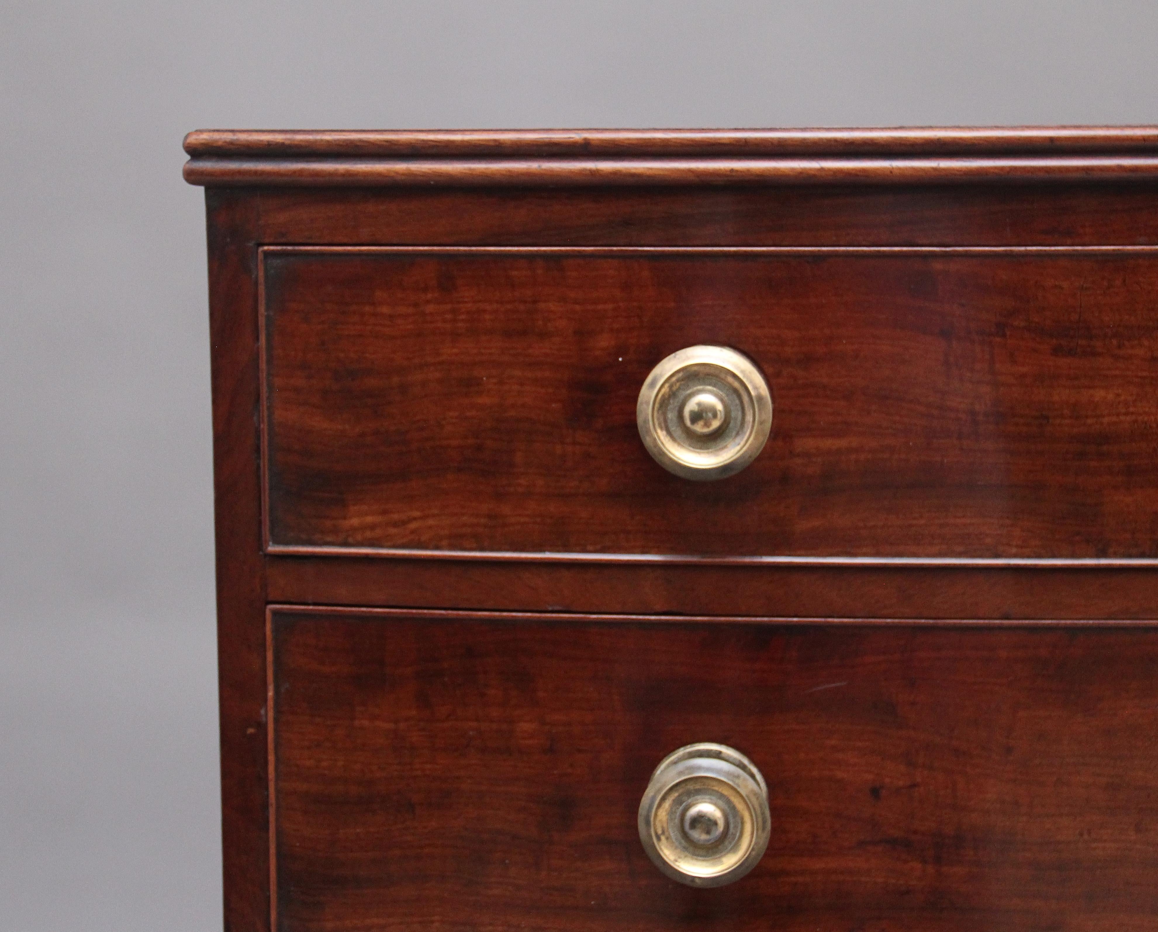 Early 19th Century mahogany bowfront chest of drawers 3