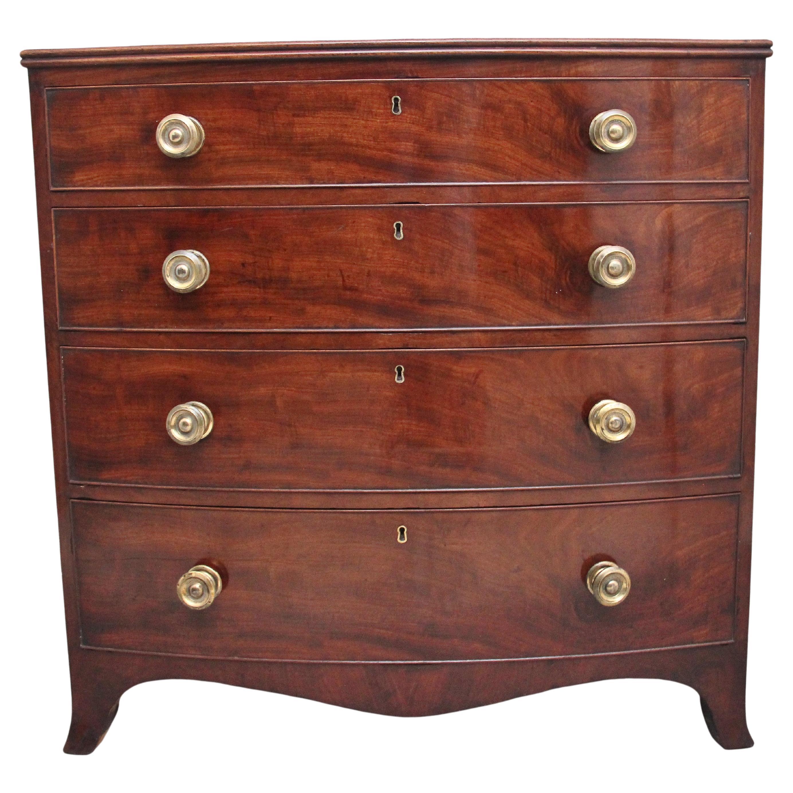 Early 19th Century mahogany bowfront chest of drawers