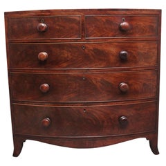 Early 19th Century mahogany bowfront chest of drawers of nice proportions