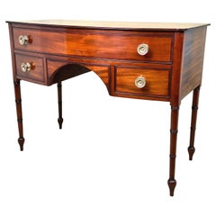 Antique Early 19th Century Mahogany Bowfront Dressing Table