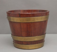Early 19th Century mahogany brass bound bucket