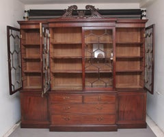 Early 19th Century Mahogany Breakfront Bookcase