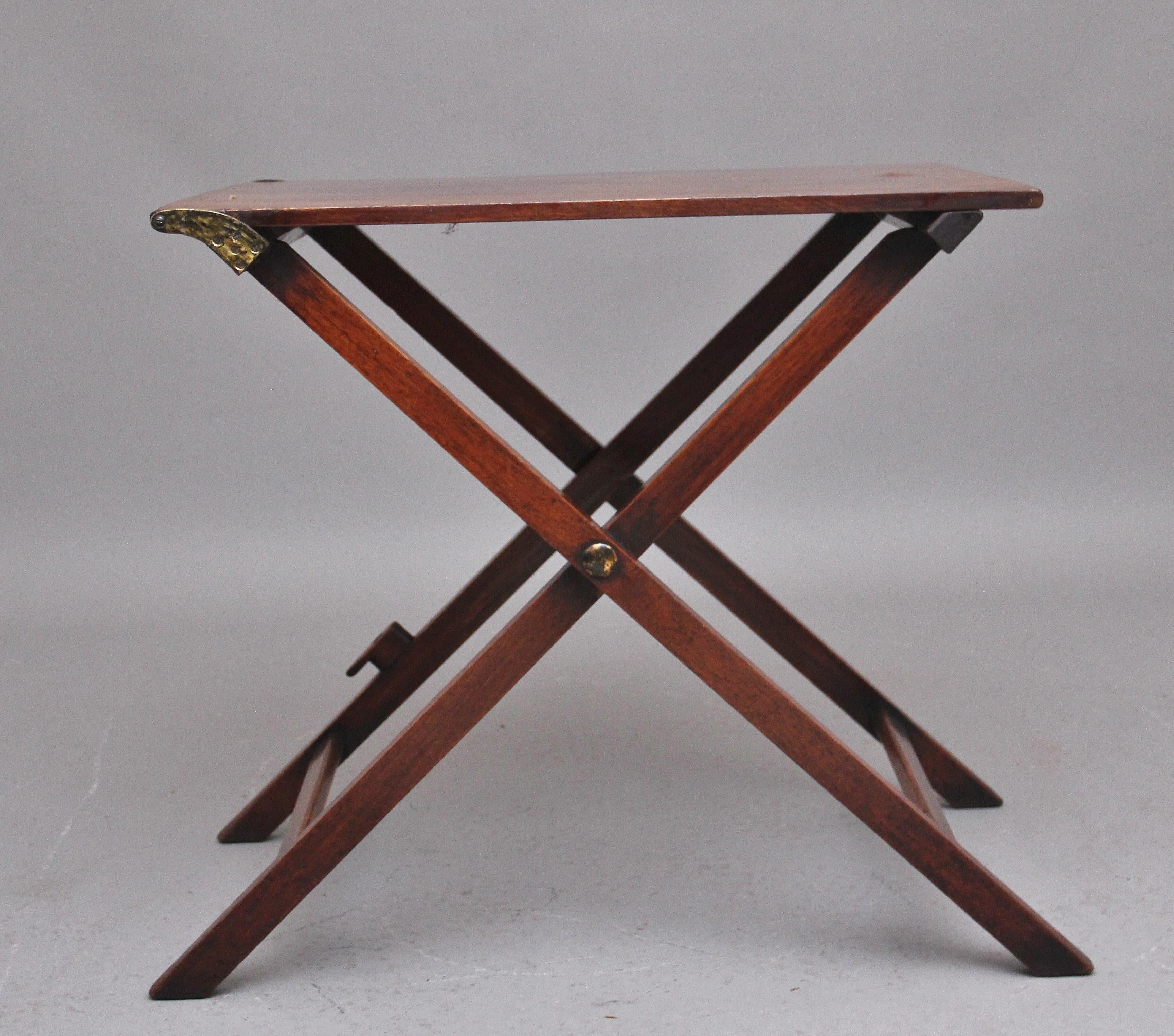 British Early 19th Century Mahogany Butlers Tray on Stand For Sale