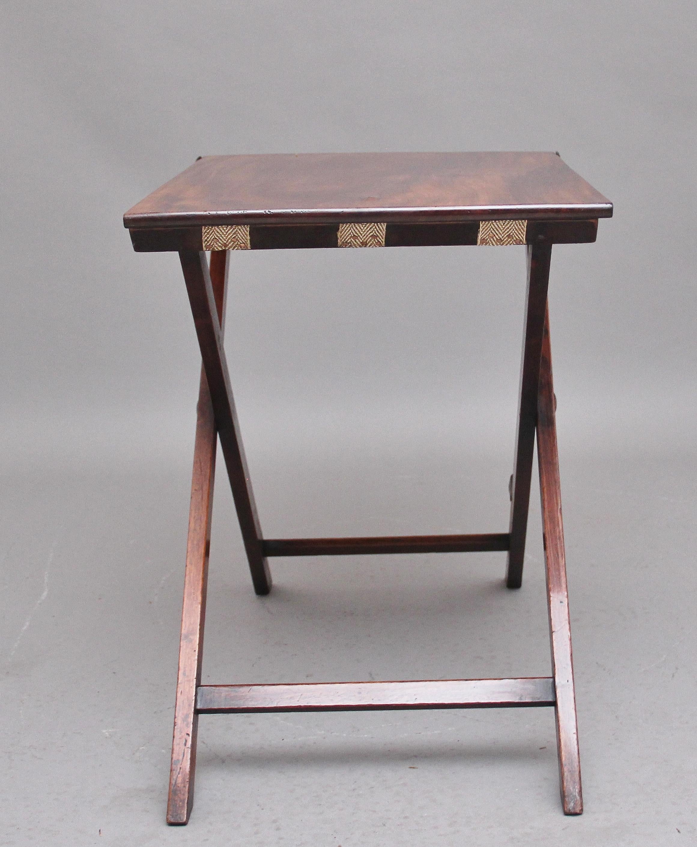 Early 19th Century Mahogany Butlers Tray on Stand In Good Condition In Martlesham, GB